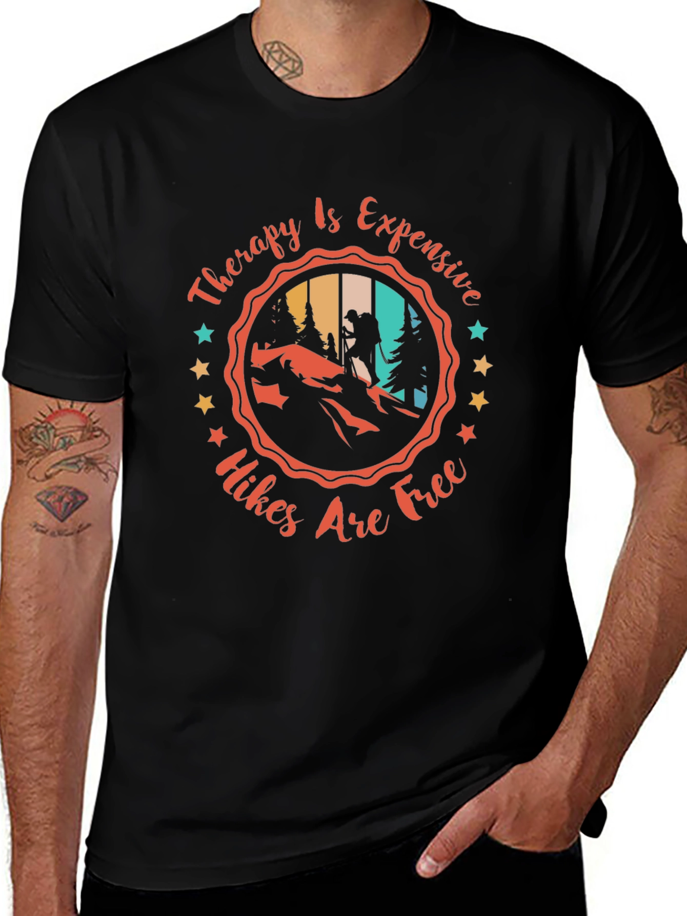 Hiking Therapy T-Shirt - Hikes Are Free