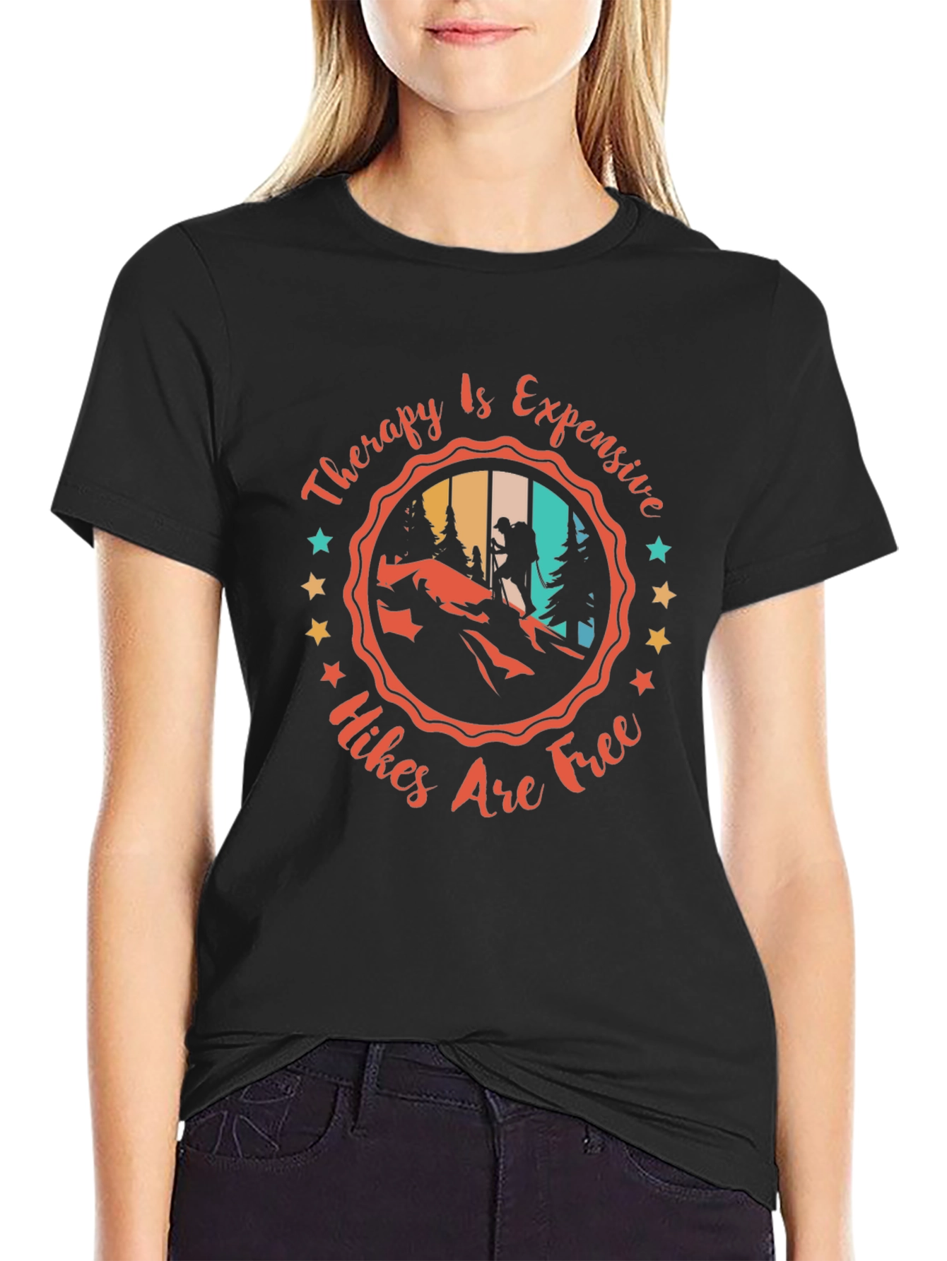 Hiking Therapy T-Shirt - Hikes Are Free