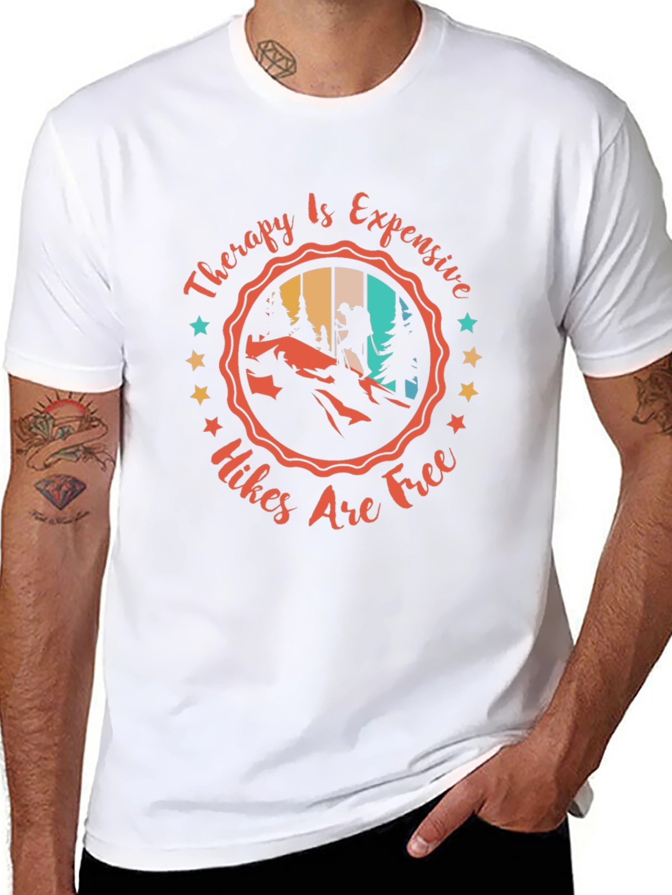 Hiking Therapy T-Shirt - Hikes Are Free