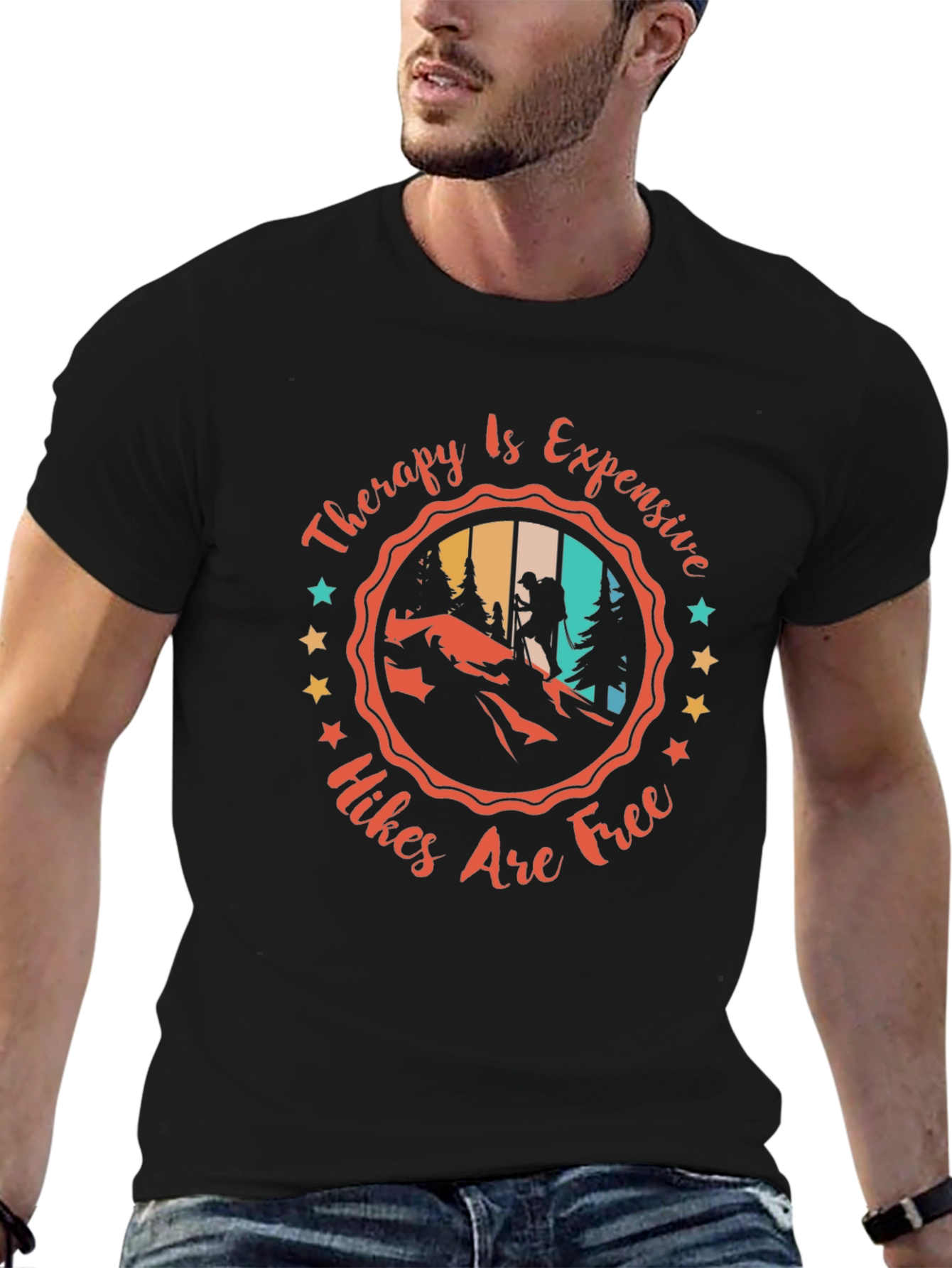 Hiking Therapy T-Shirt - Hikes Are Free