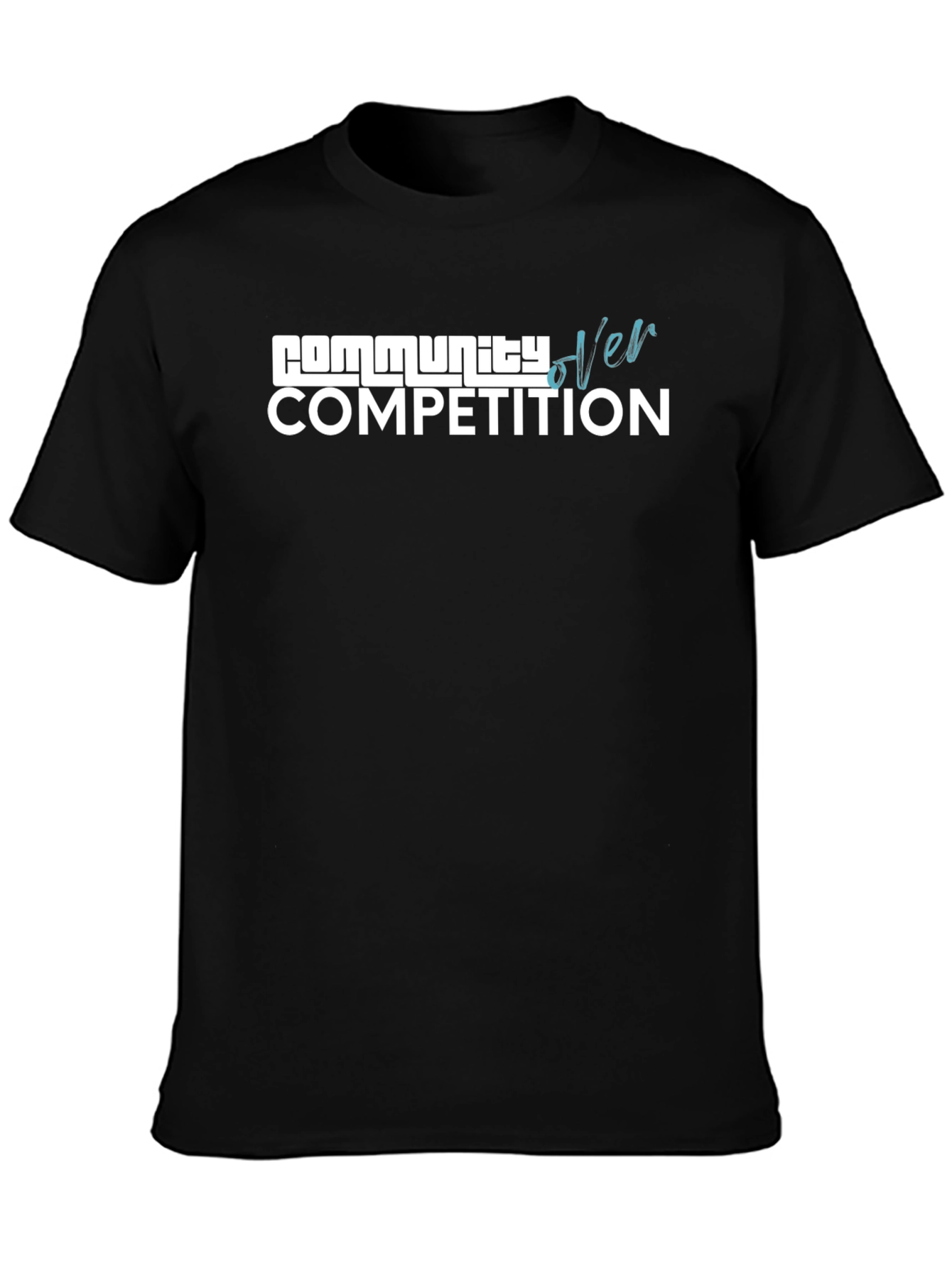 Community Over Competition Black T-Shirt