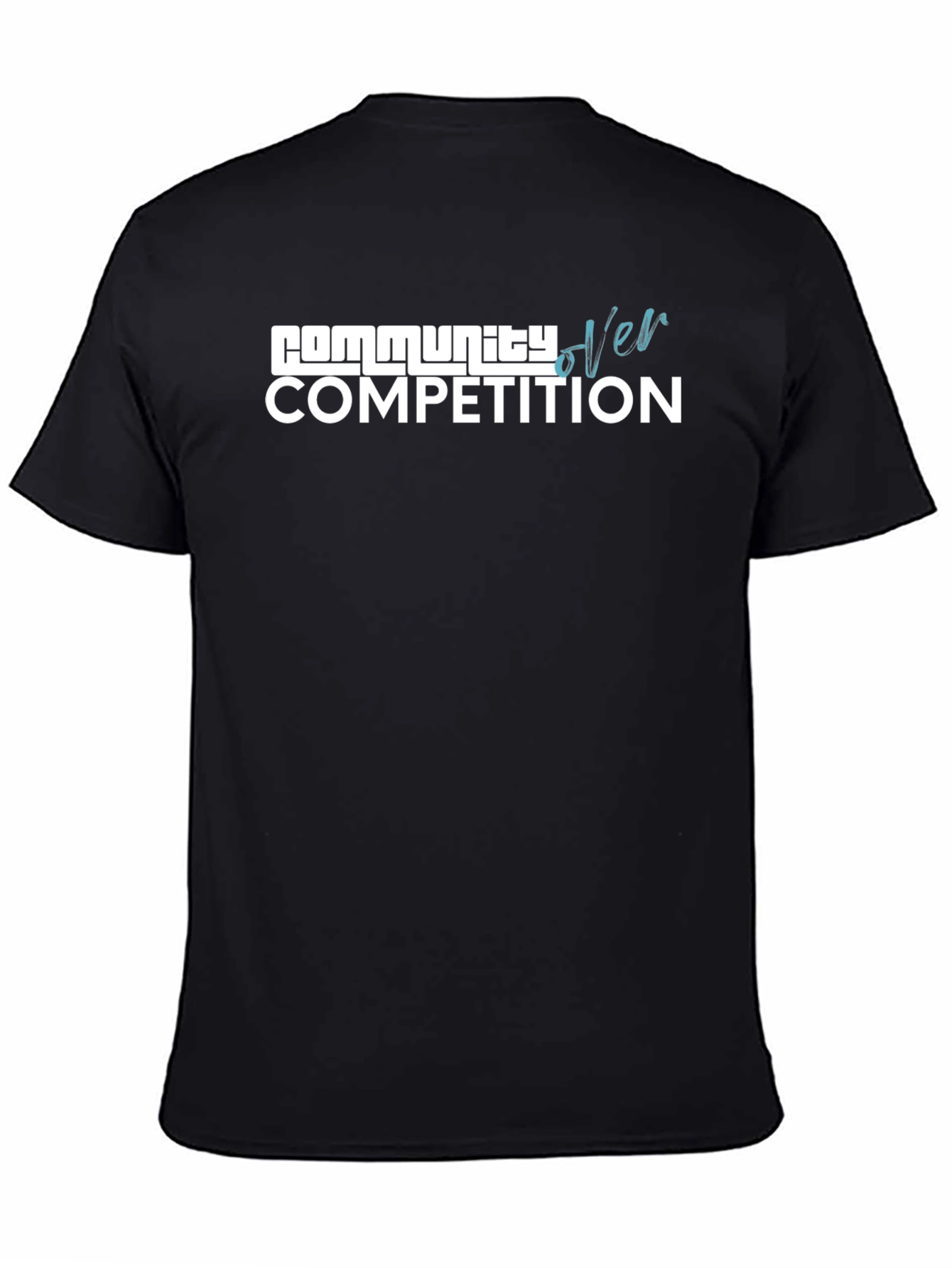 Community Over Competition Black T-Shirt