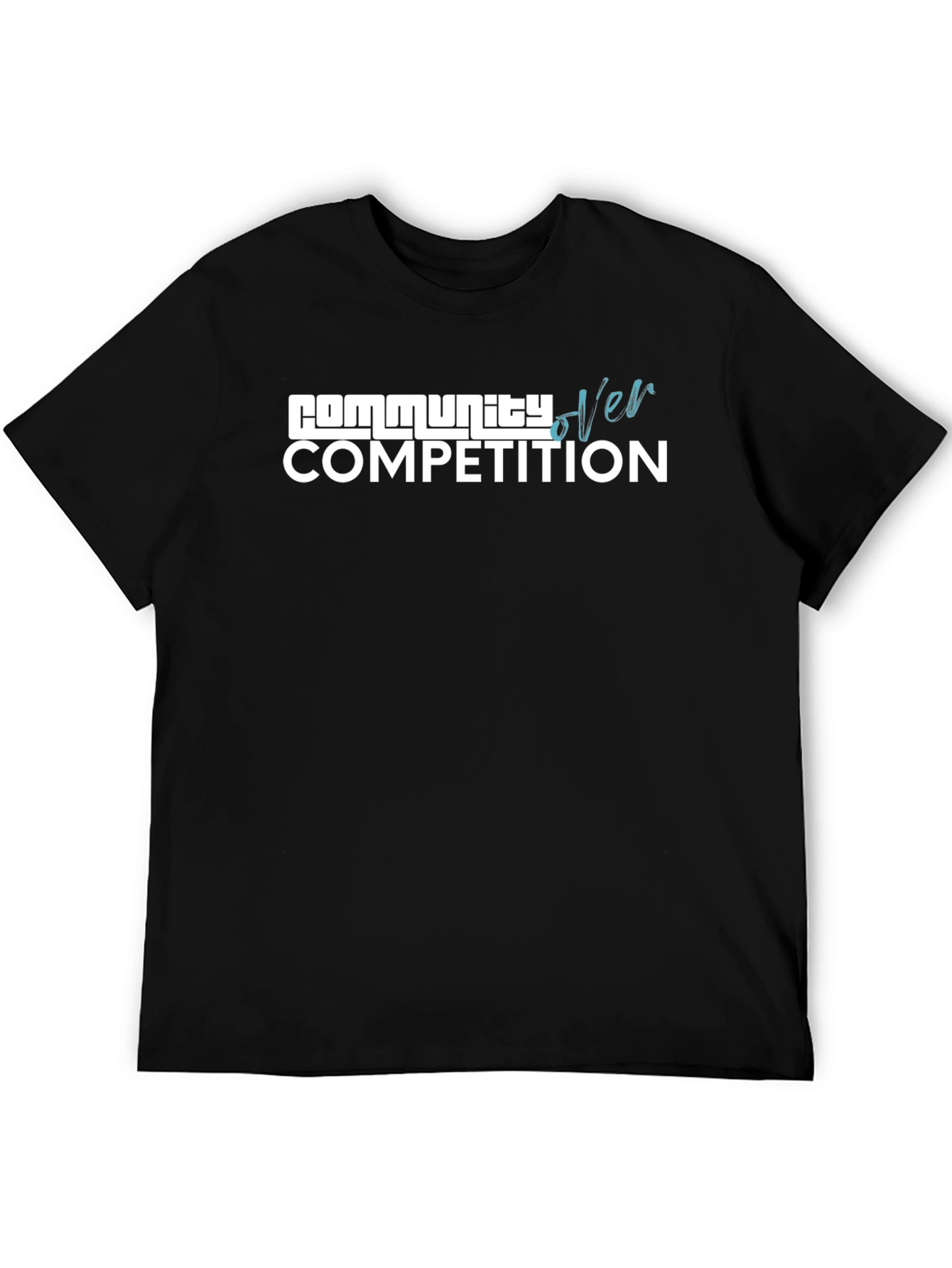 Community Over Competition Black T-Shirt