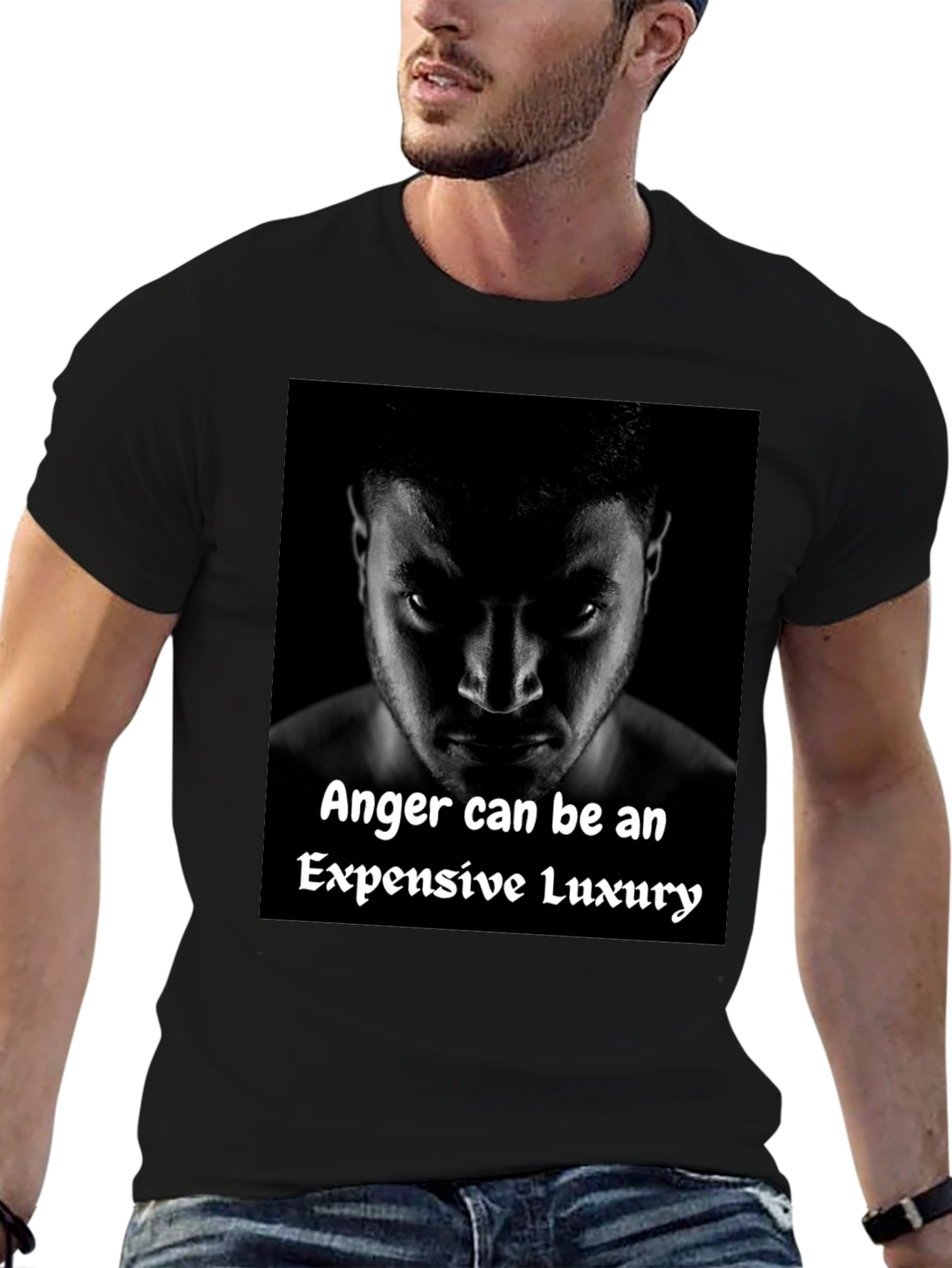 Anger Luxury Black Graphic Tee