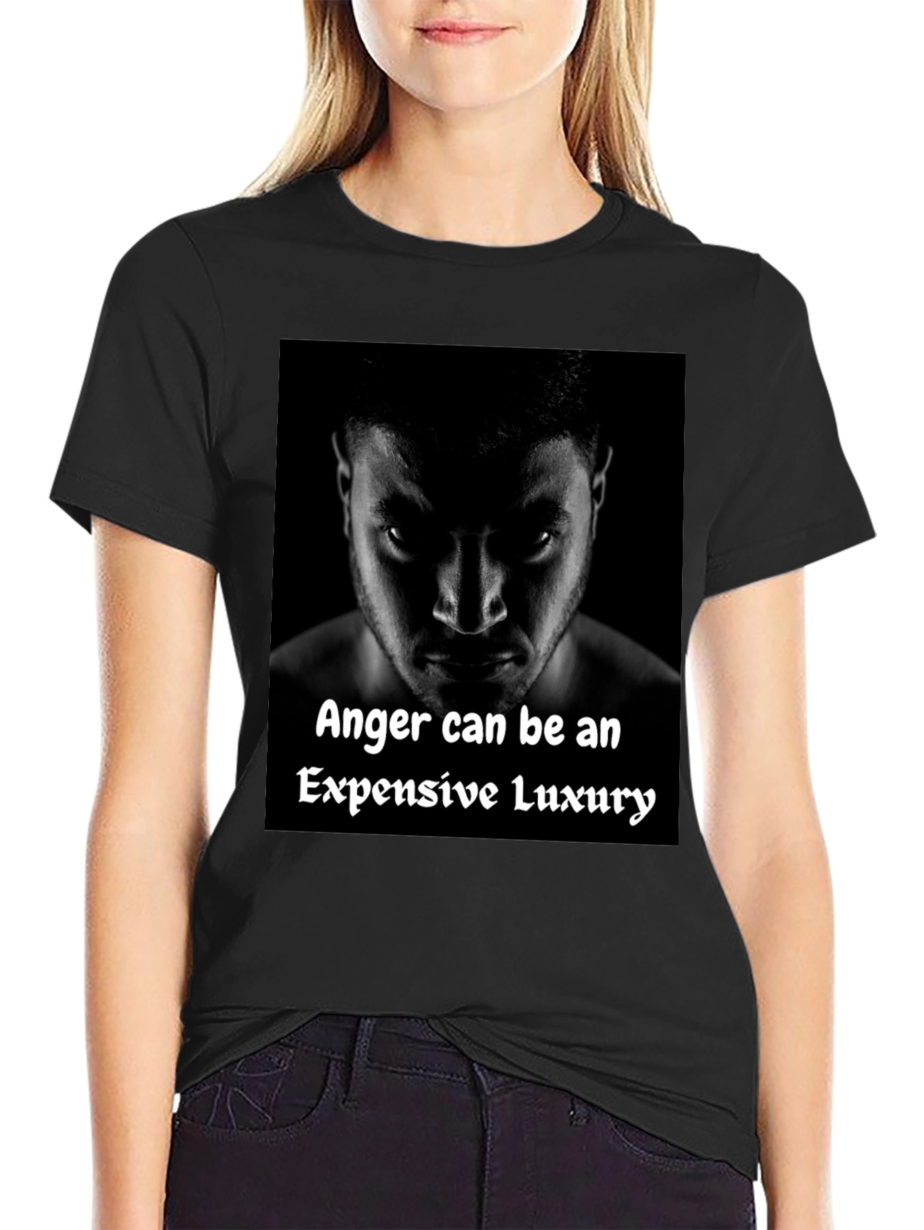 Anger Luxury Black Graphic Tee