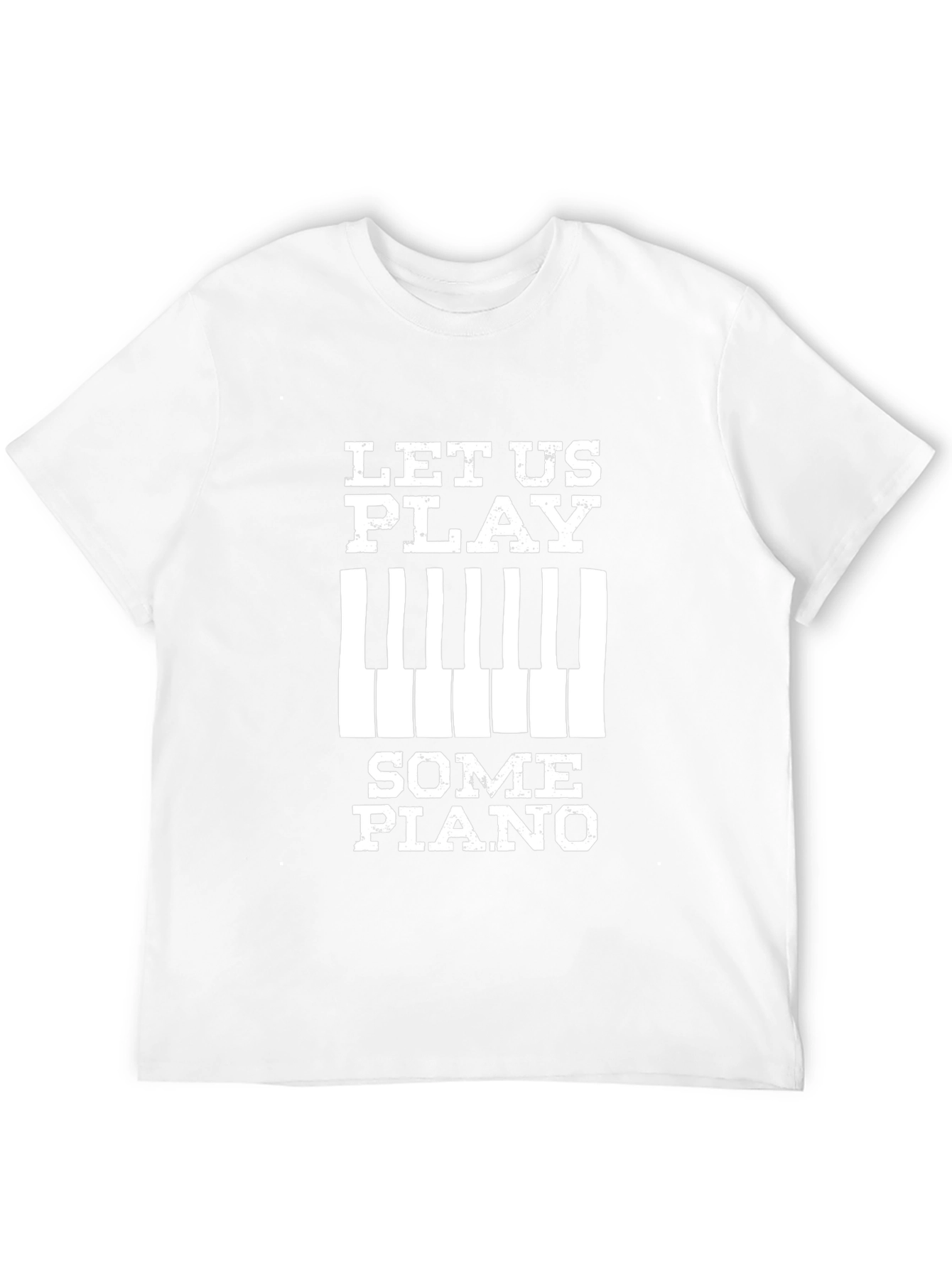 Let Us Play Some Piano Black Graphic Tee