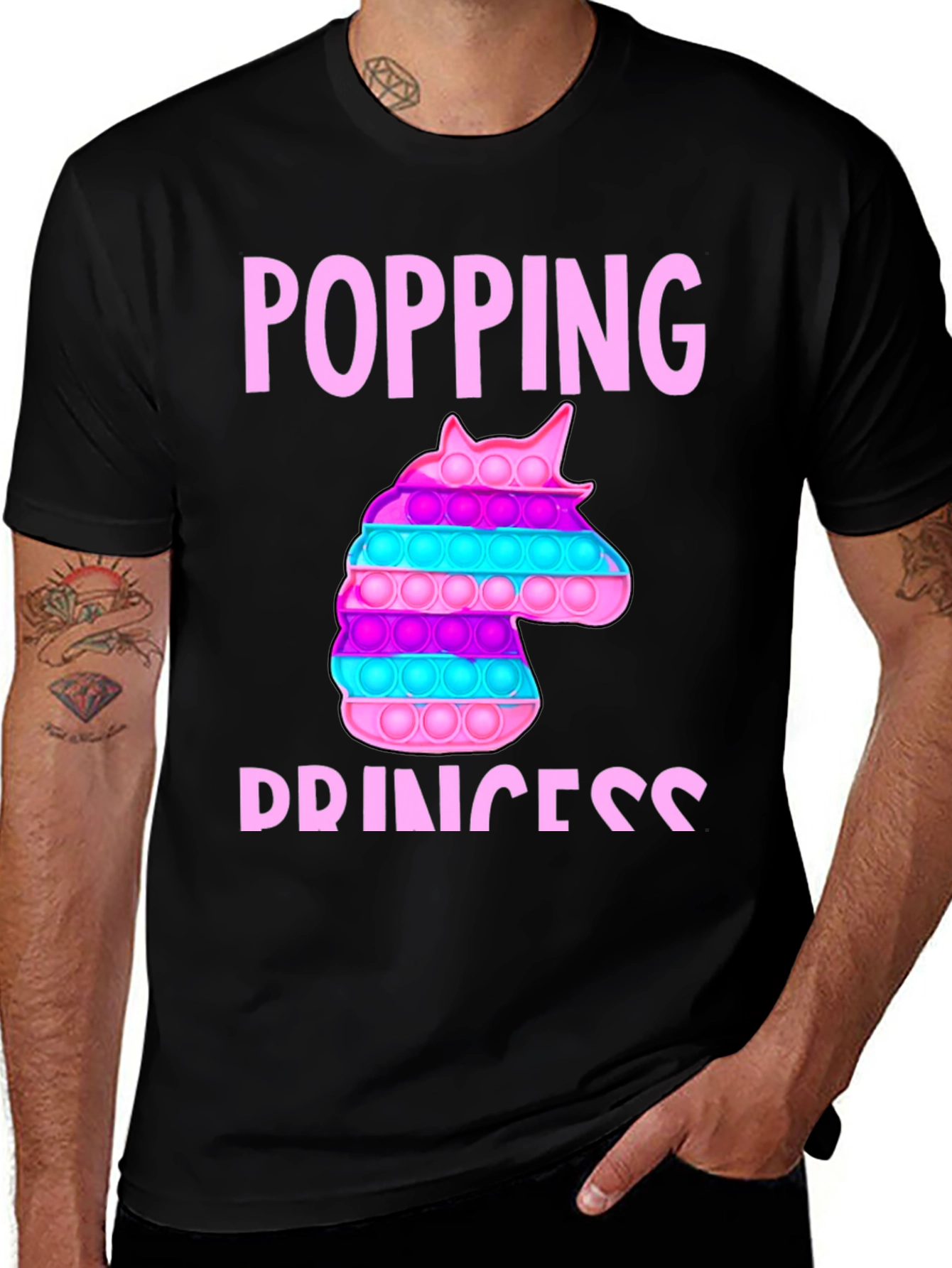 Popping Princess Unicorn Bubble Pop T-Shirt