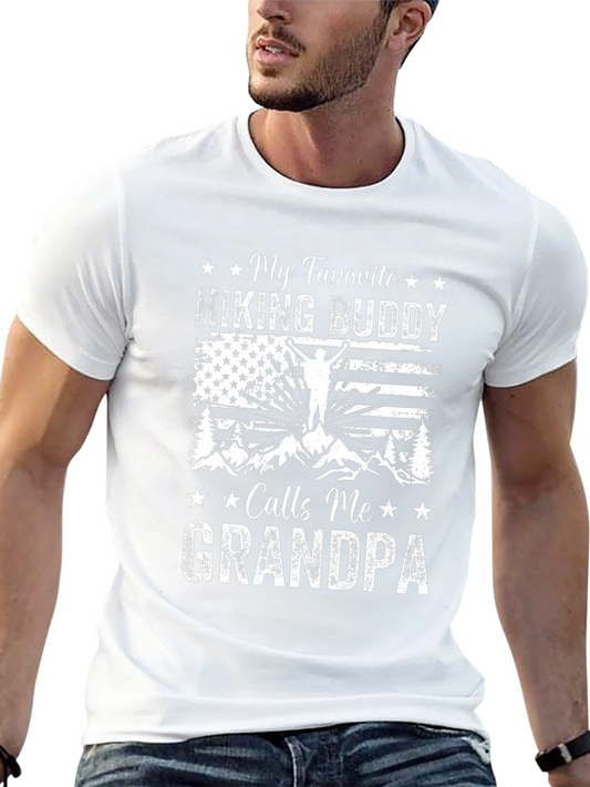 Hiking Buddy Grandpa Tee - Black