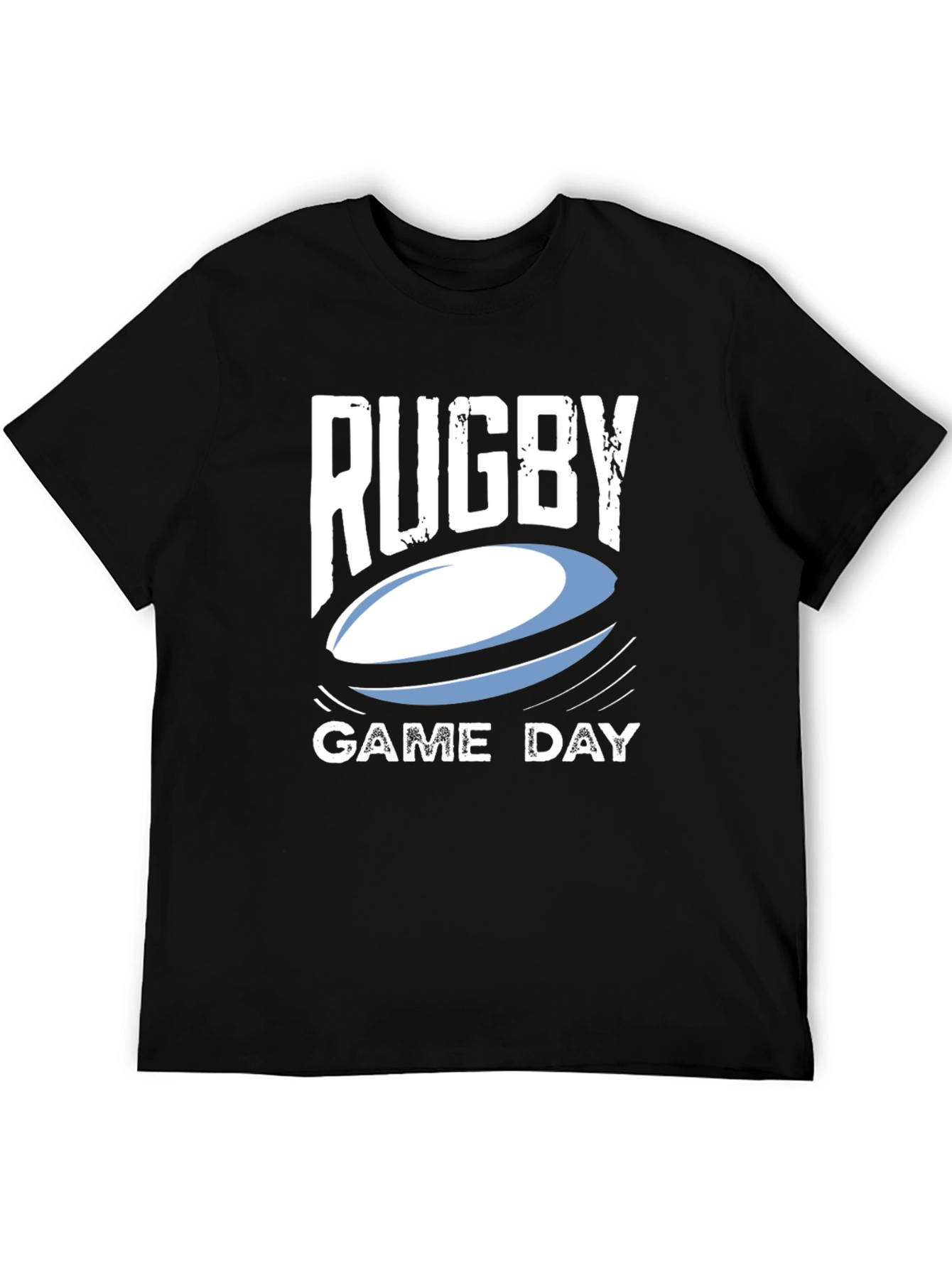 Rugby Game Day Black Graphic T-Shirt