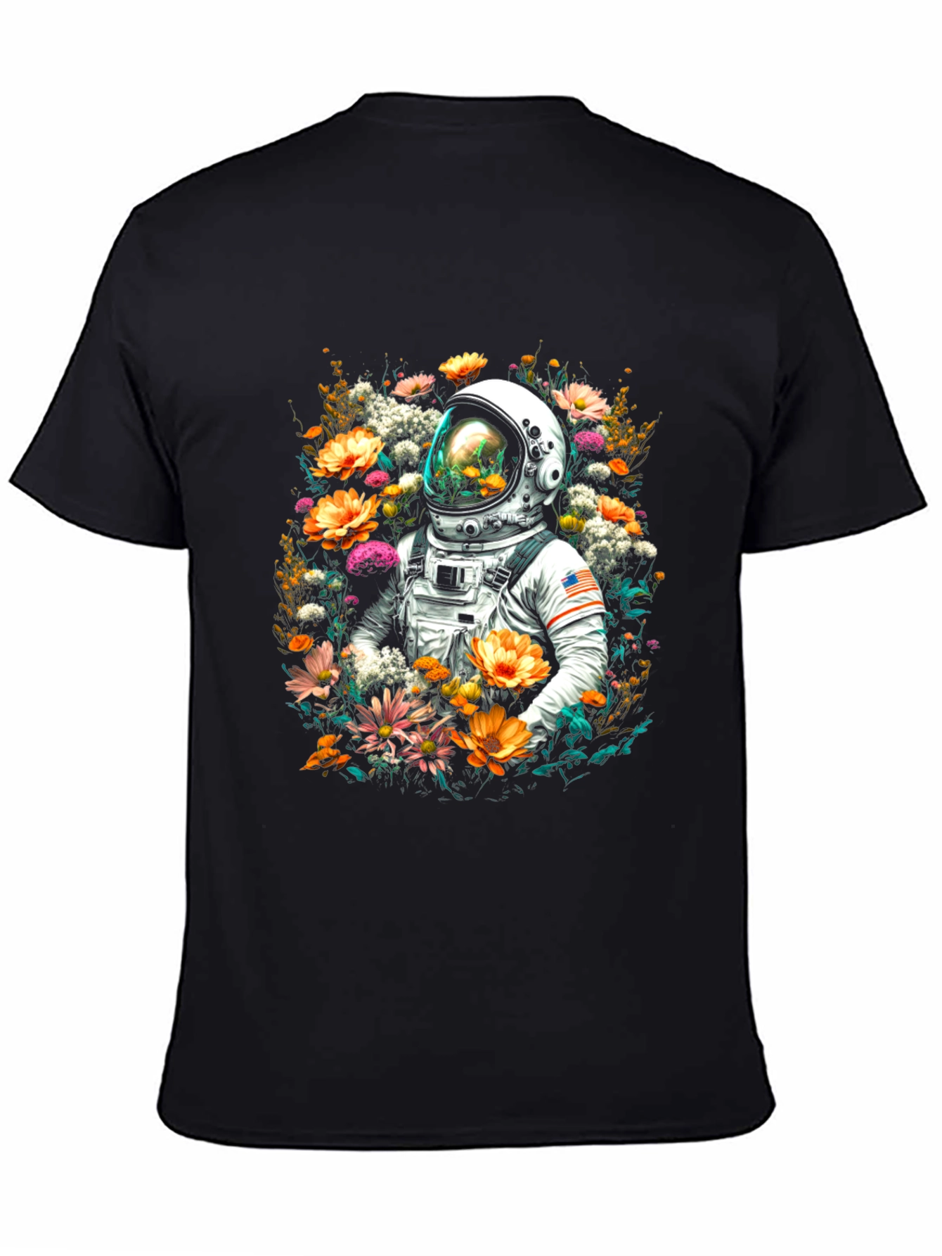 Floral Astronaut Graphic T-Shirt