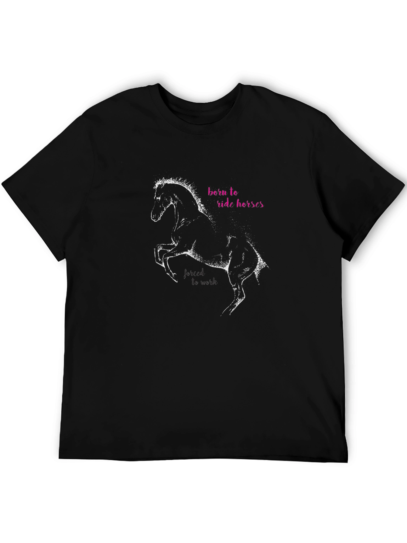Born to Ride Horses Black Graphic Tee