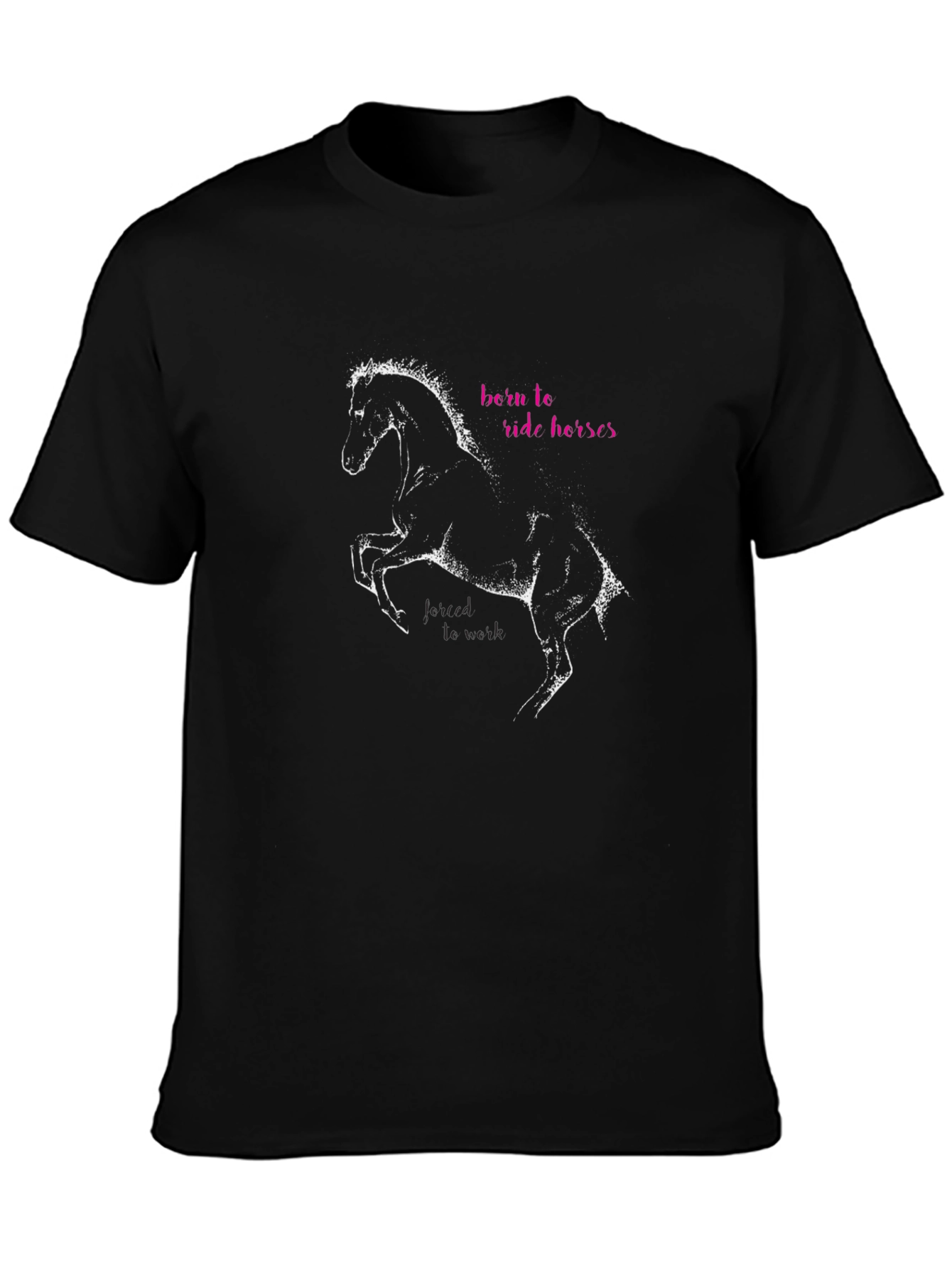 Born to Ride Horses Black Graphic Tee