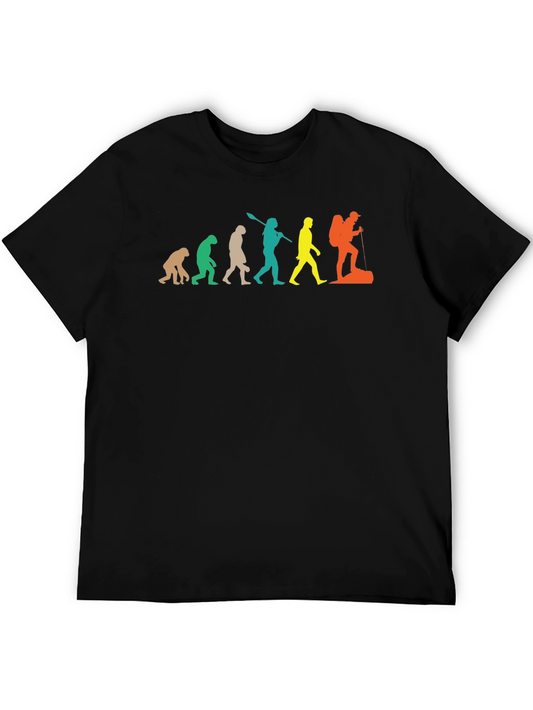 Hiking Evolution Graphic T-Shirt - Black
