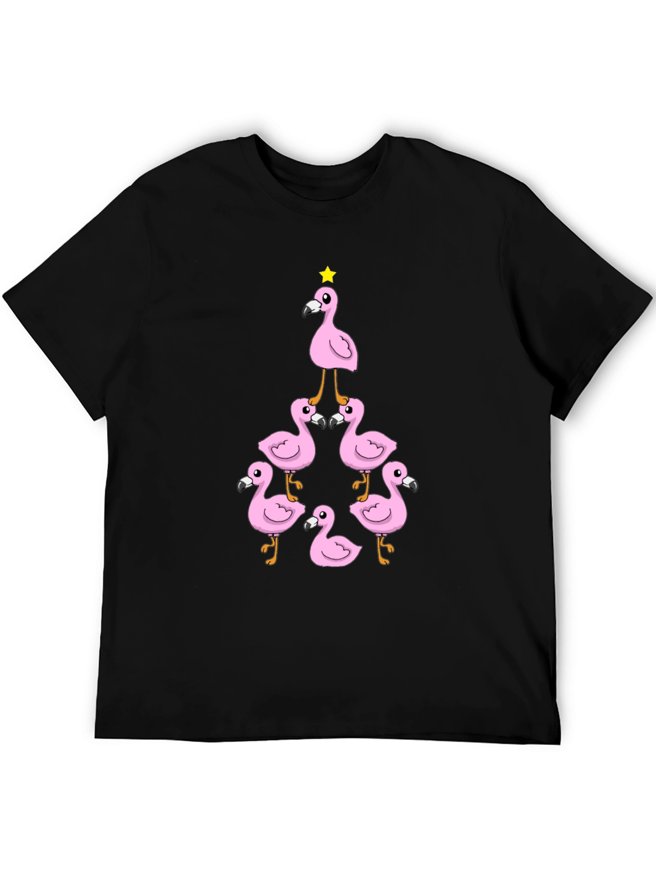 Flamingo Christmas Tree Graphic Tee