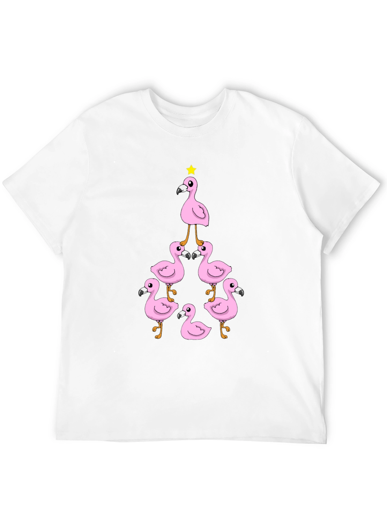 Flamingo Christmas Tree Graphic Tee