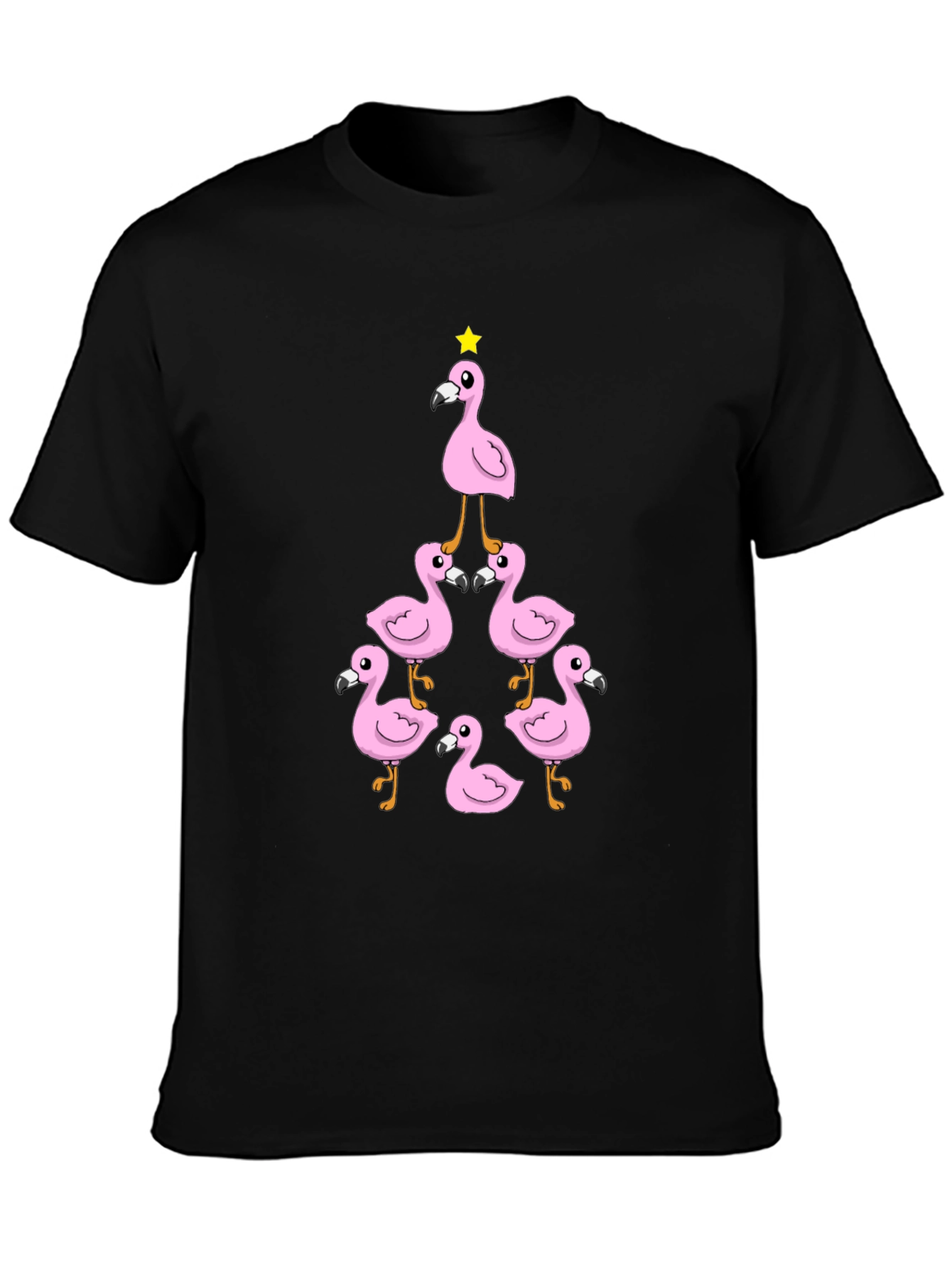 Flamingo Christmas Tree Graphic Tee
