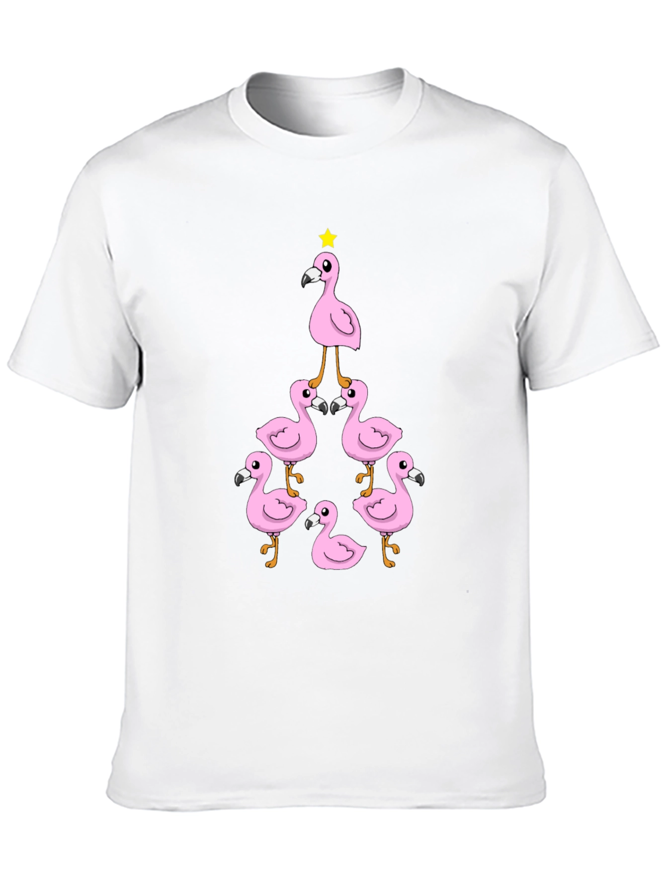 Flamingo Christmas Tree Graphic Tee