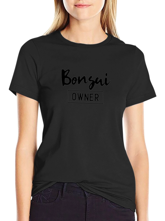 Bonsai Owner T-Shirt - Black Crew Neck Tee