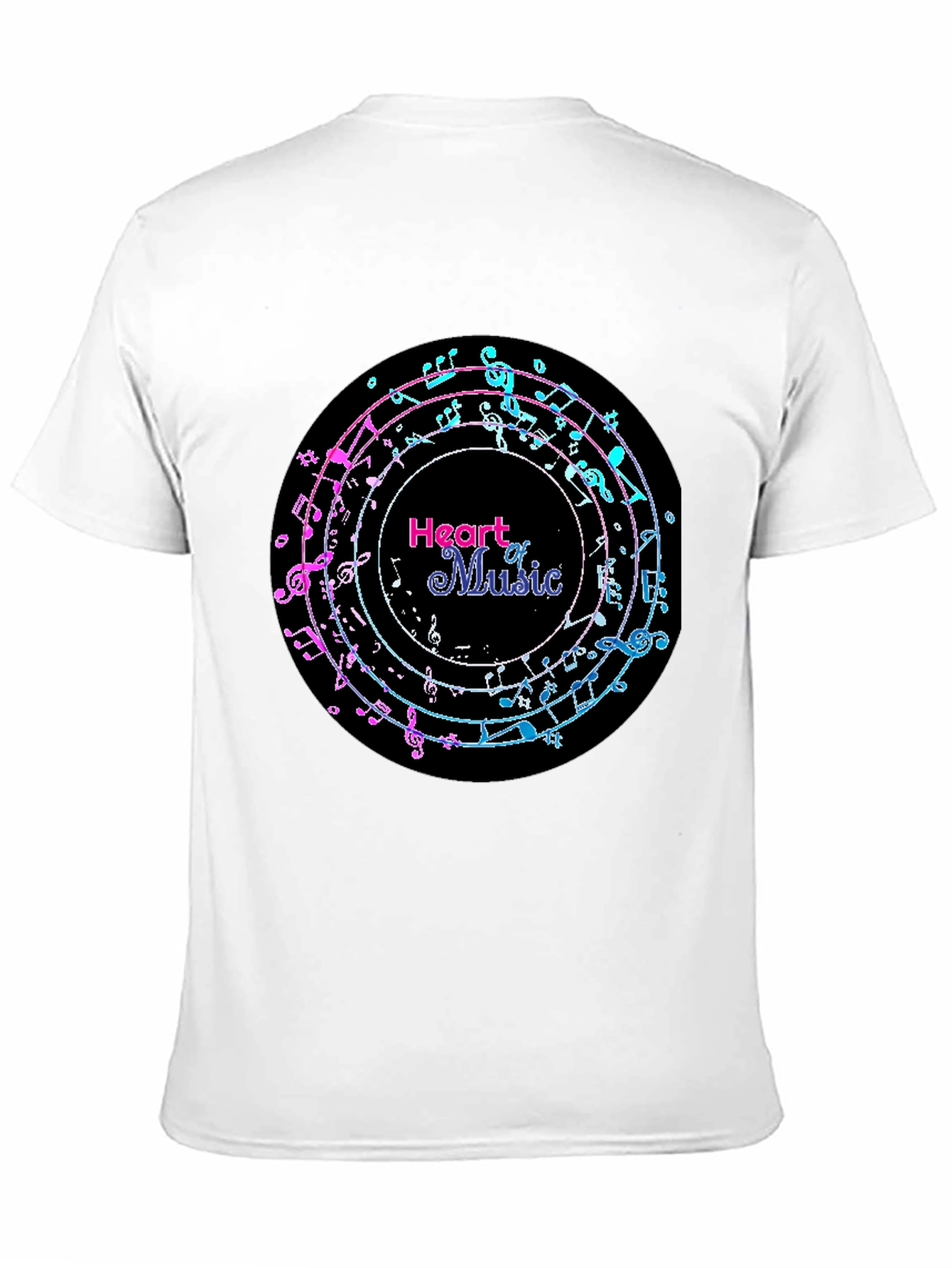 Heart of Music Graphic Tee - Black Cotton Casual