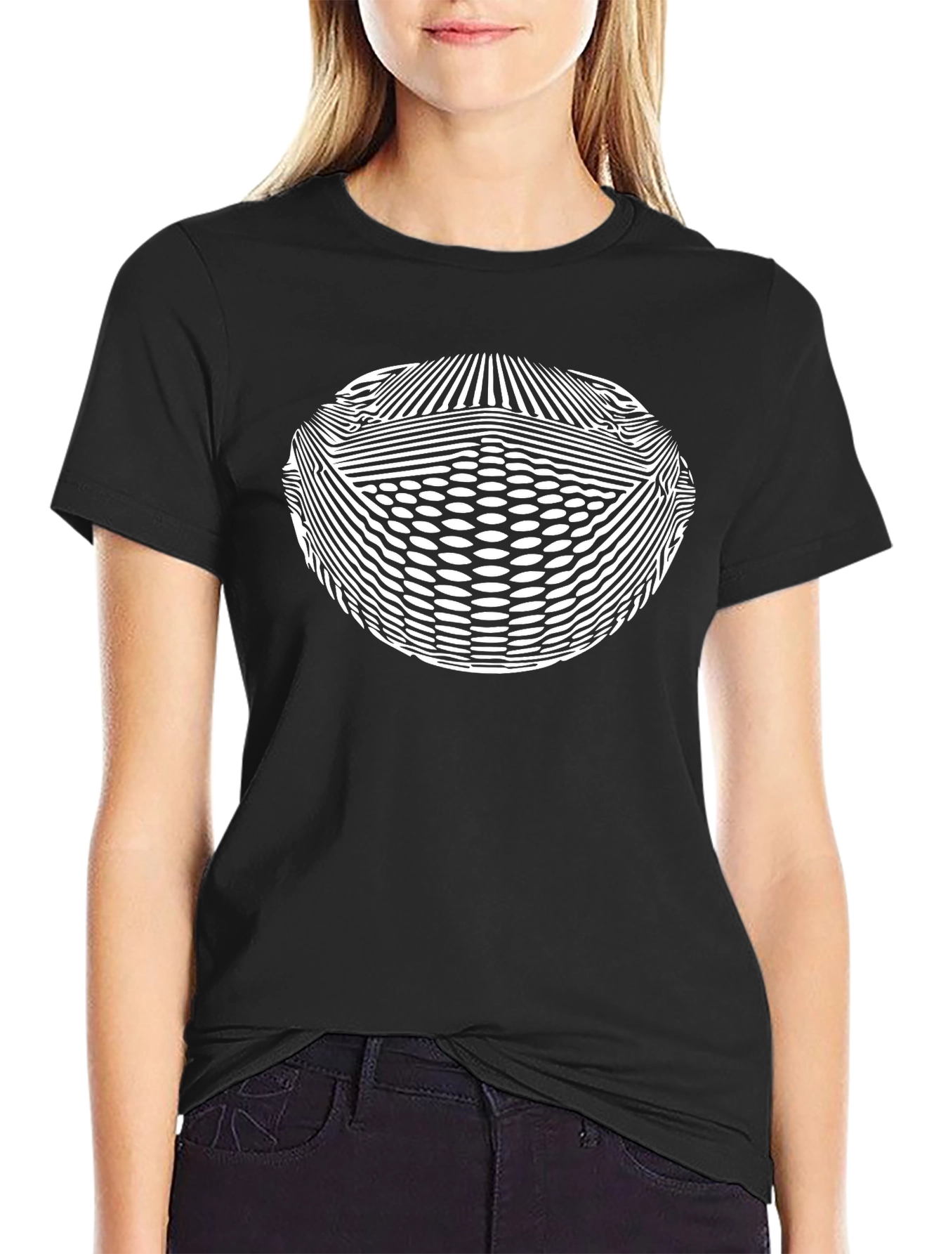 Optical Illusion Black T-Shirt