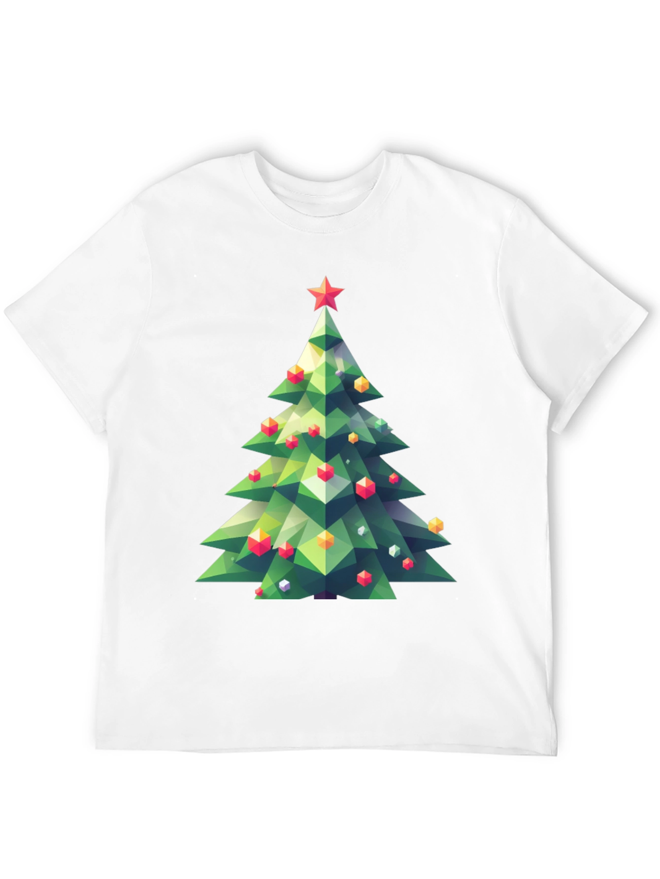 Geometric Christmas Tree Graphic Tee