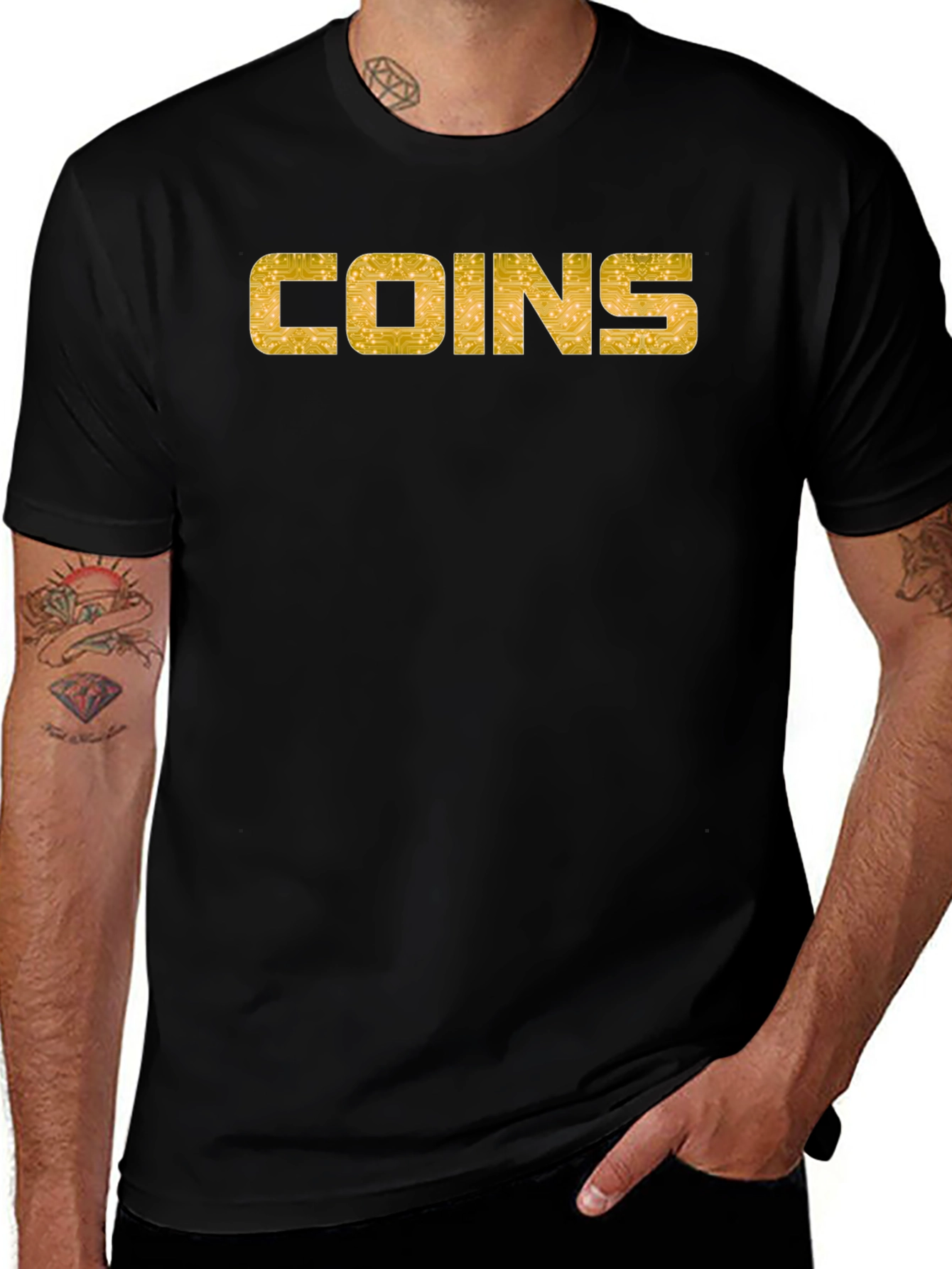 COINS Graphic Tee - Bitcoin Crypto Design
