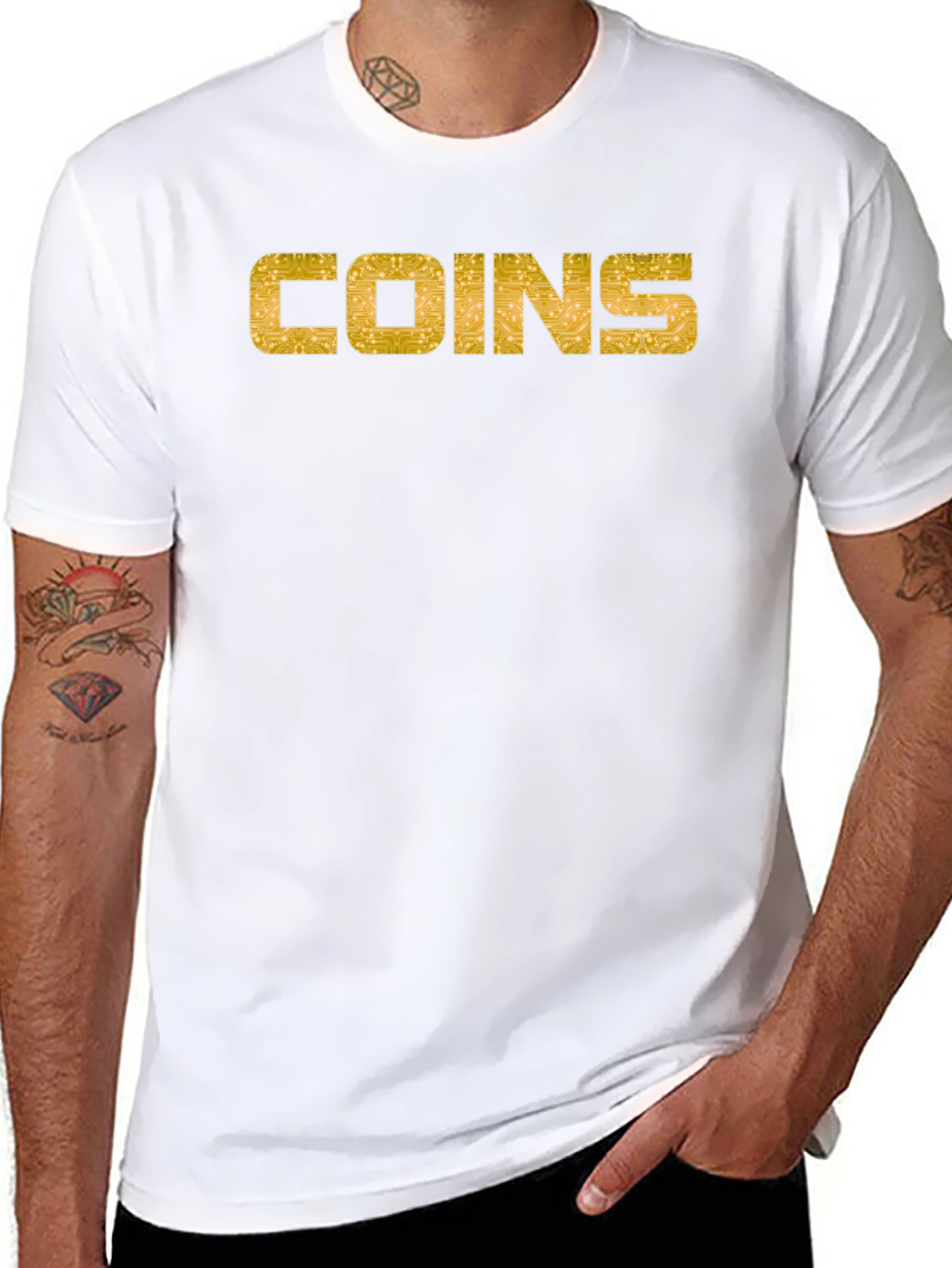 COINS Graphic Tee - Bitcoin Crypto Design