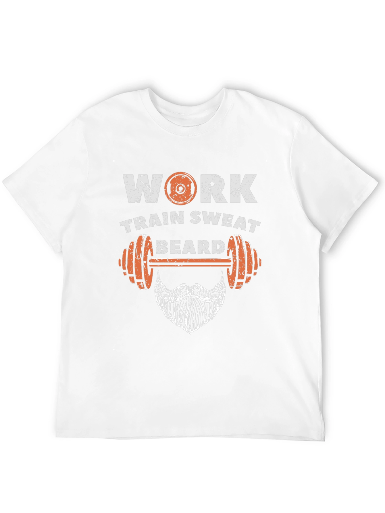 Work Train Sweat Beard Gym T-Shirt
