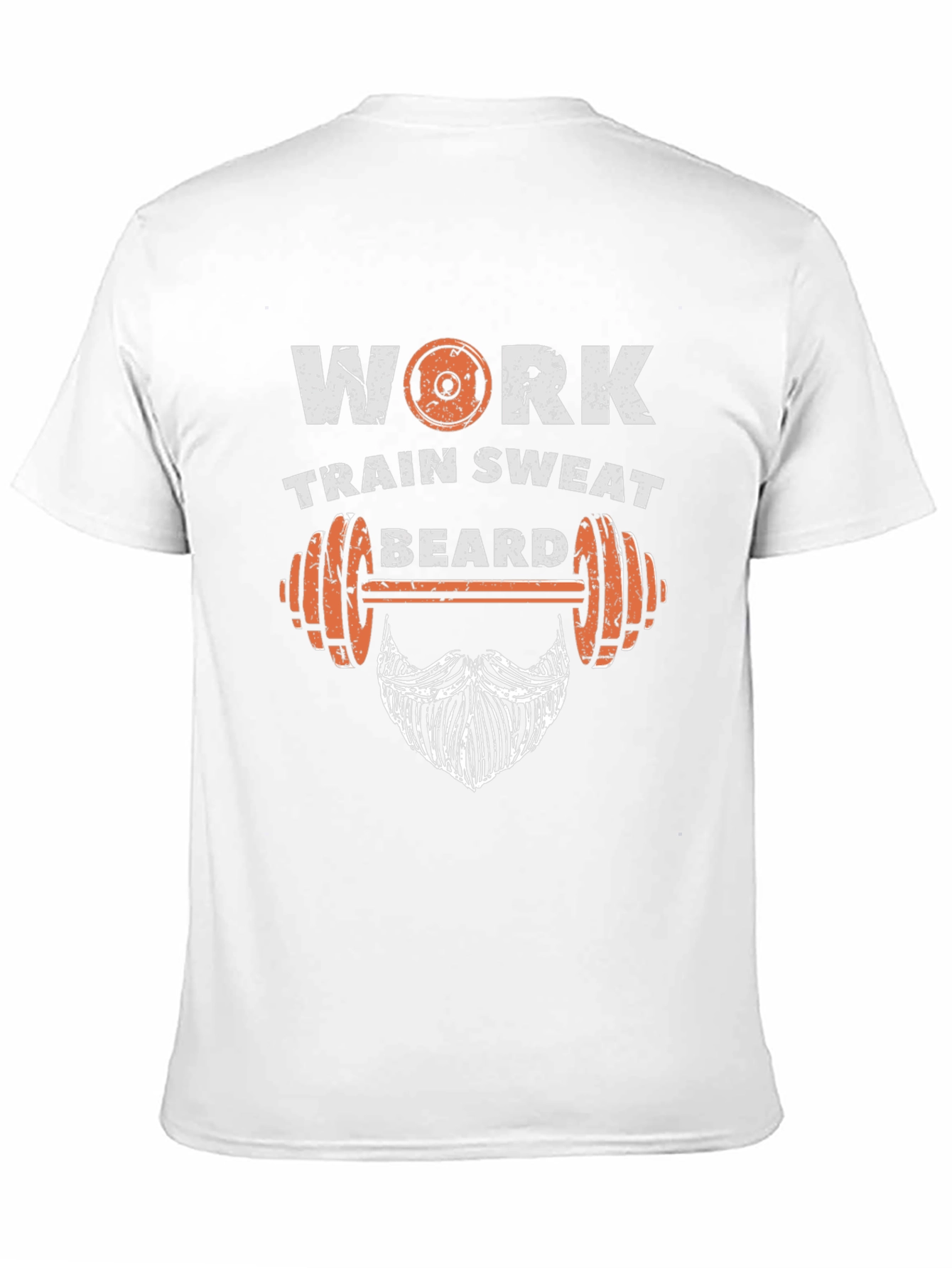 Work Train Sweat Beard Gym T-Shirt