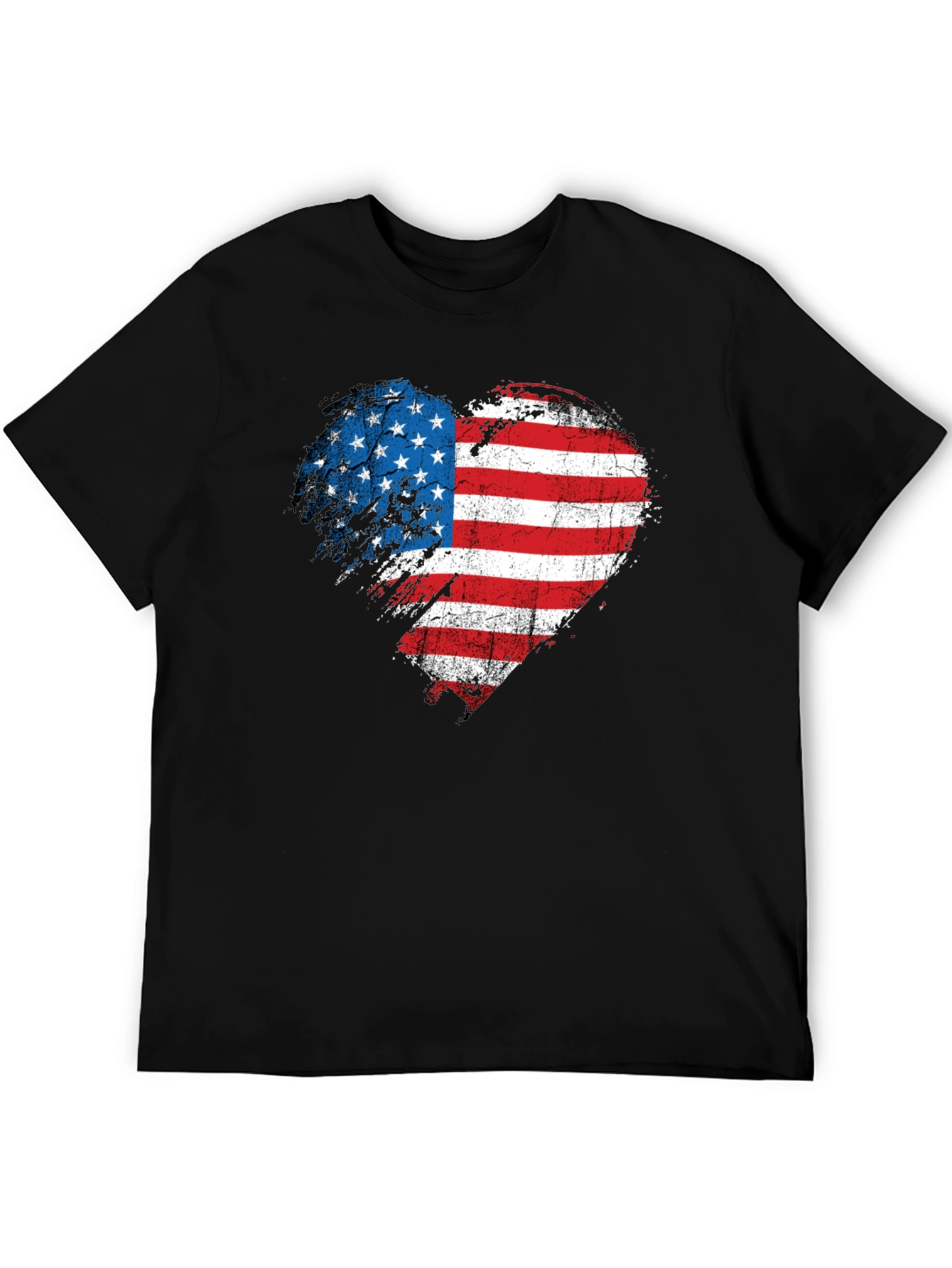American Flag Heart T-Shirt - Patriotic USA Tee