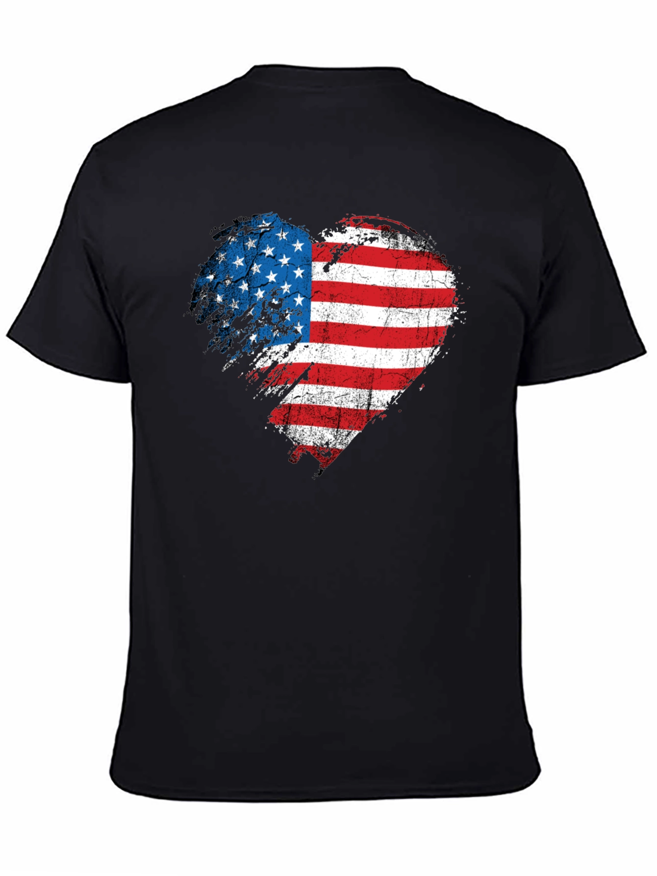 American Flag Heart T-Shirt - Patriotic USA Tee