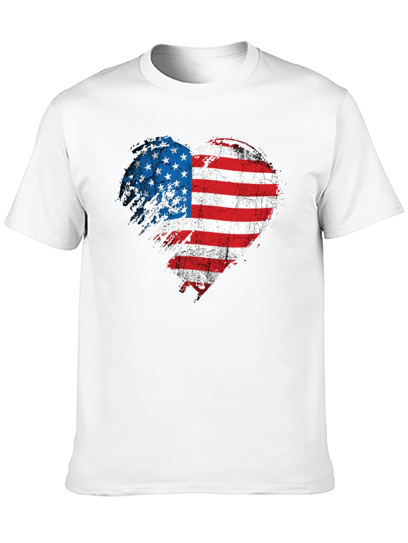 American Flag Heart T-Shirt - Patriotic USA Tee