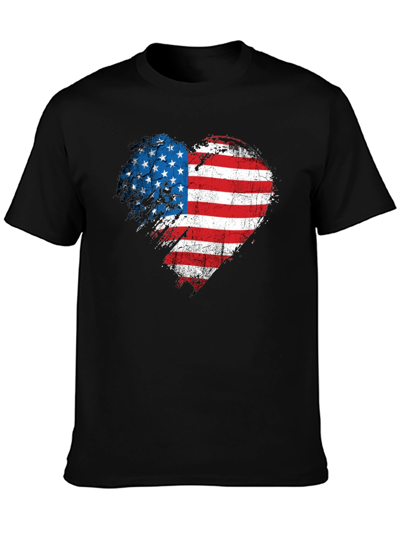 American Flag Heart T-Shirt - Patriotic USA Tee