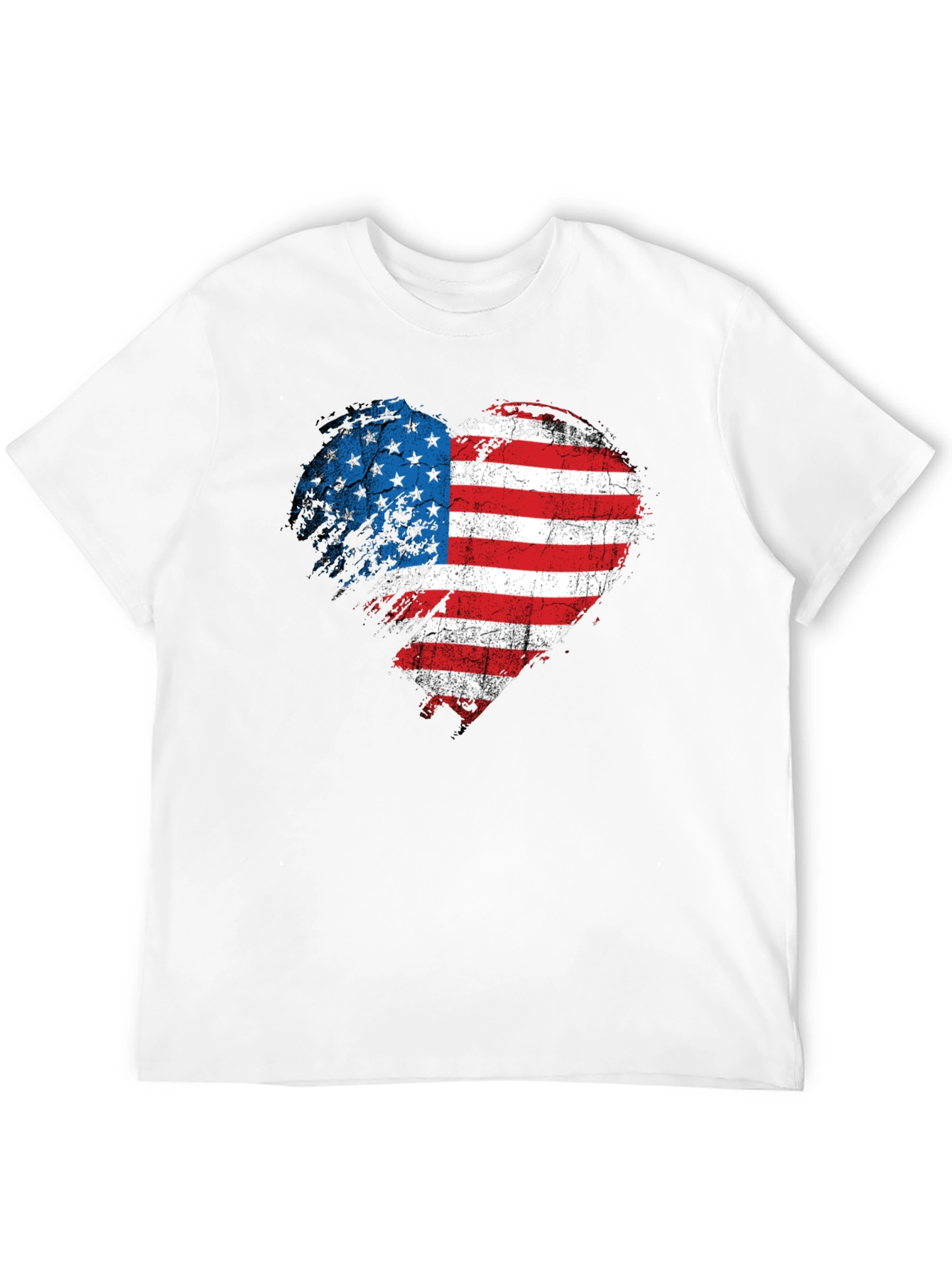 American Flag Heart T-Shirt - Patriotic USA Tee