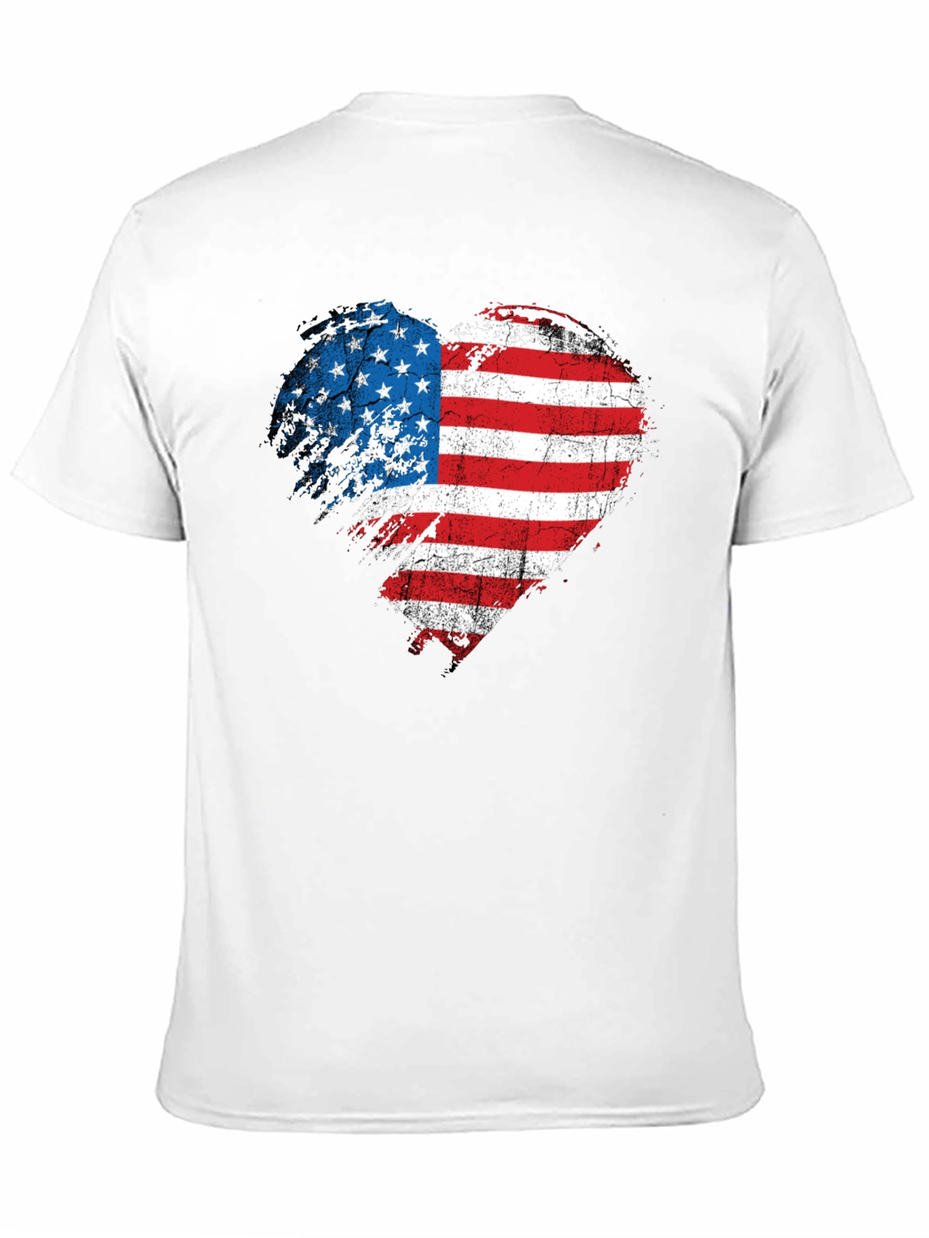 American Flag Heart T-Shirt - Patriotic USA Tee