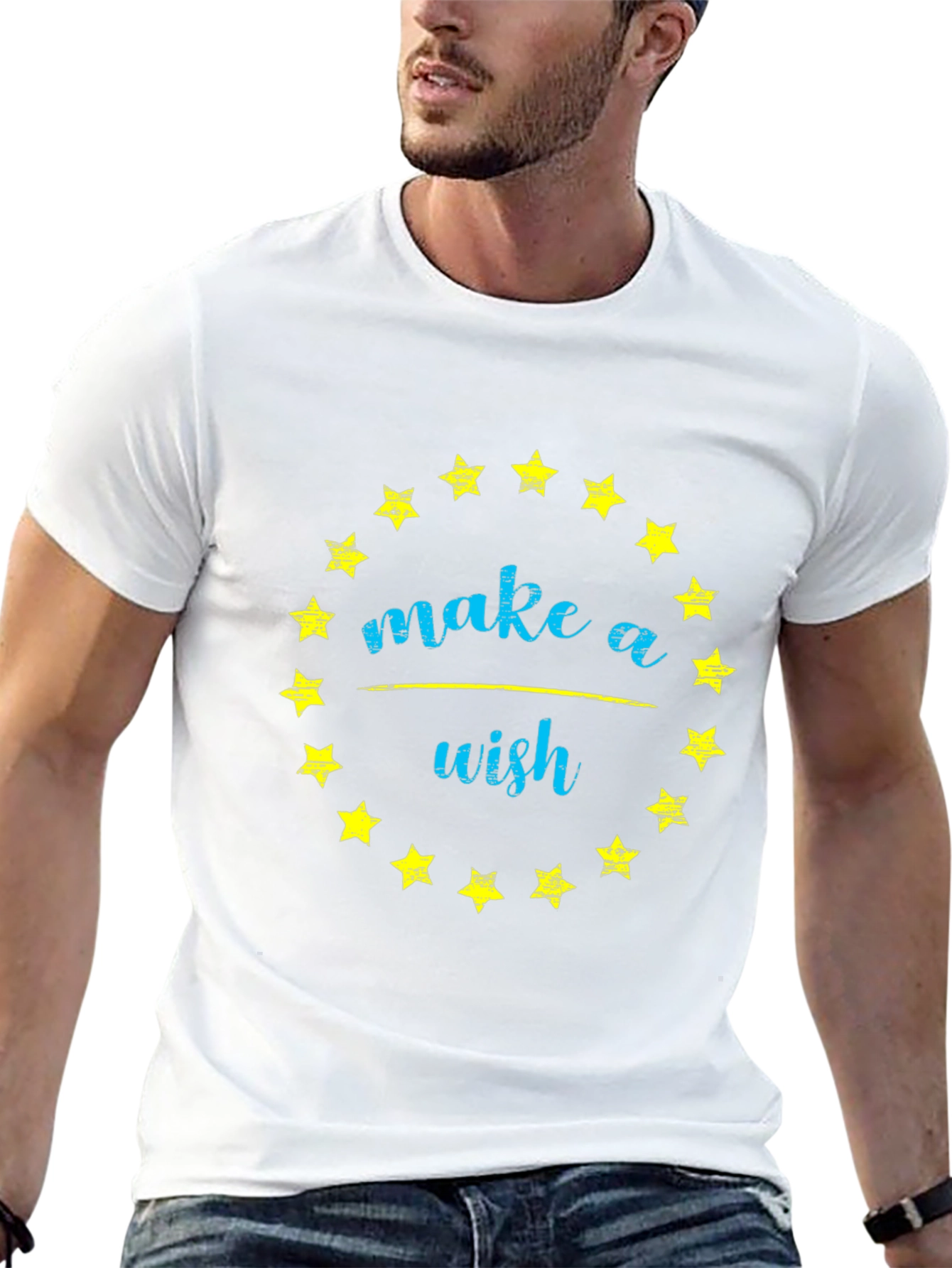 Make a Wish T-Shirt - Star Circle Graphic Tee