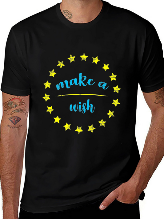 Make a Wish T-Shirt - Star Circle Graphic Tee