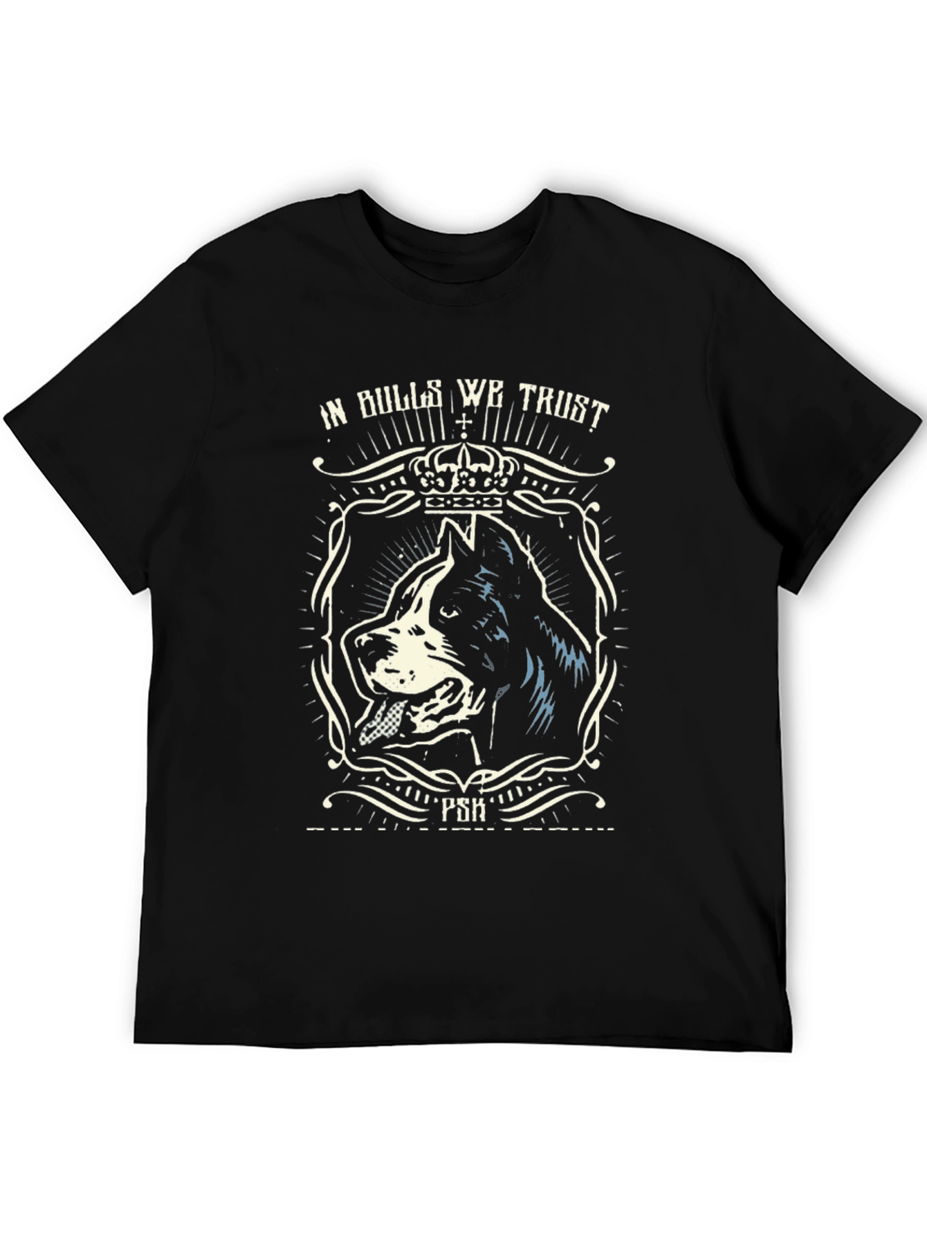 In Bulls We Trust Pitbull Graphic Tee - Black