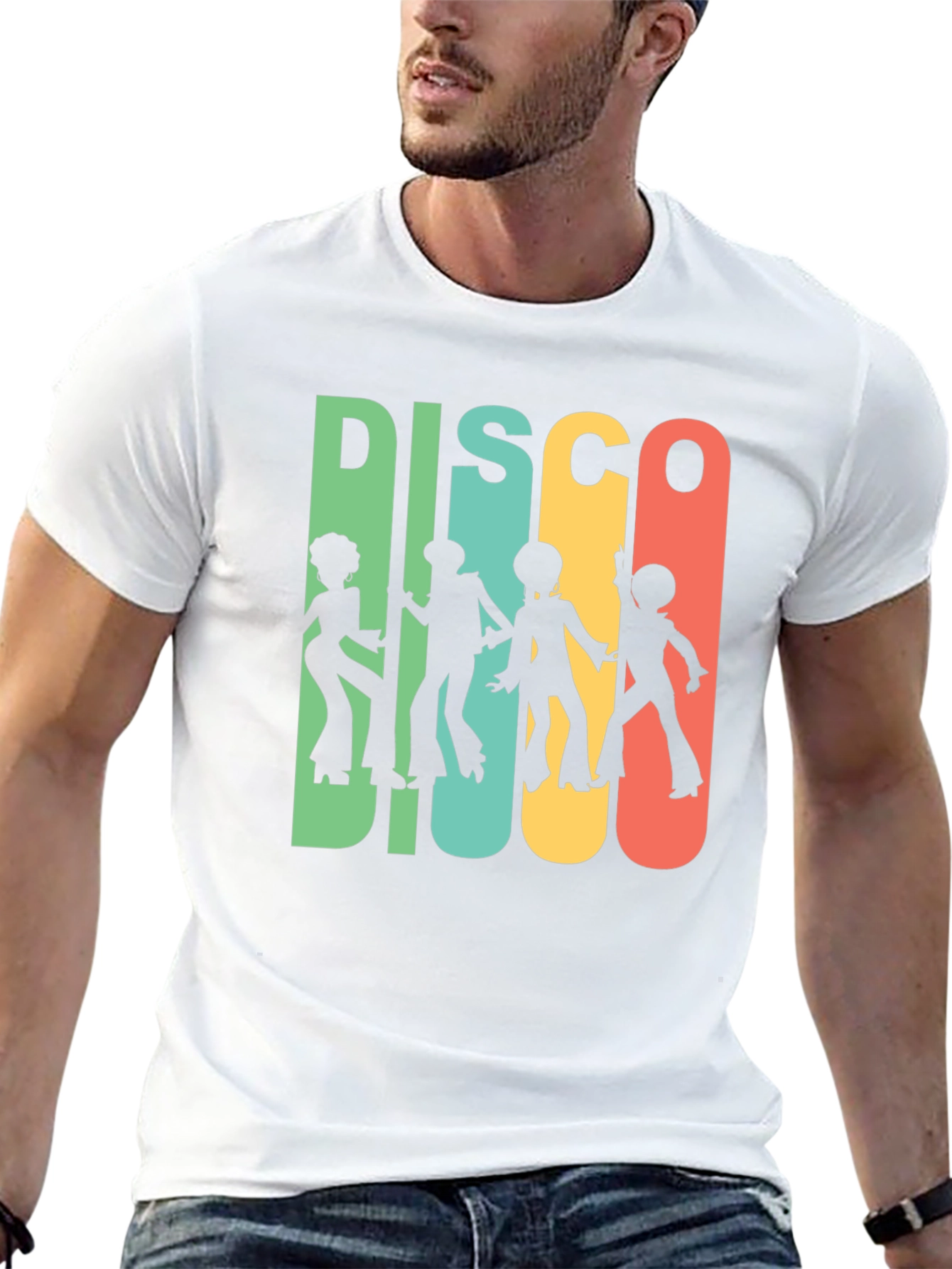 Retro Disco Silhouette Graphic Tee