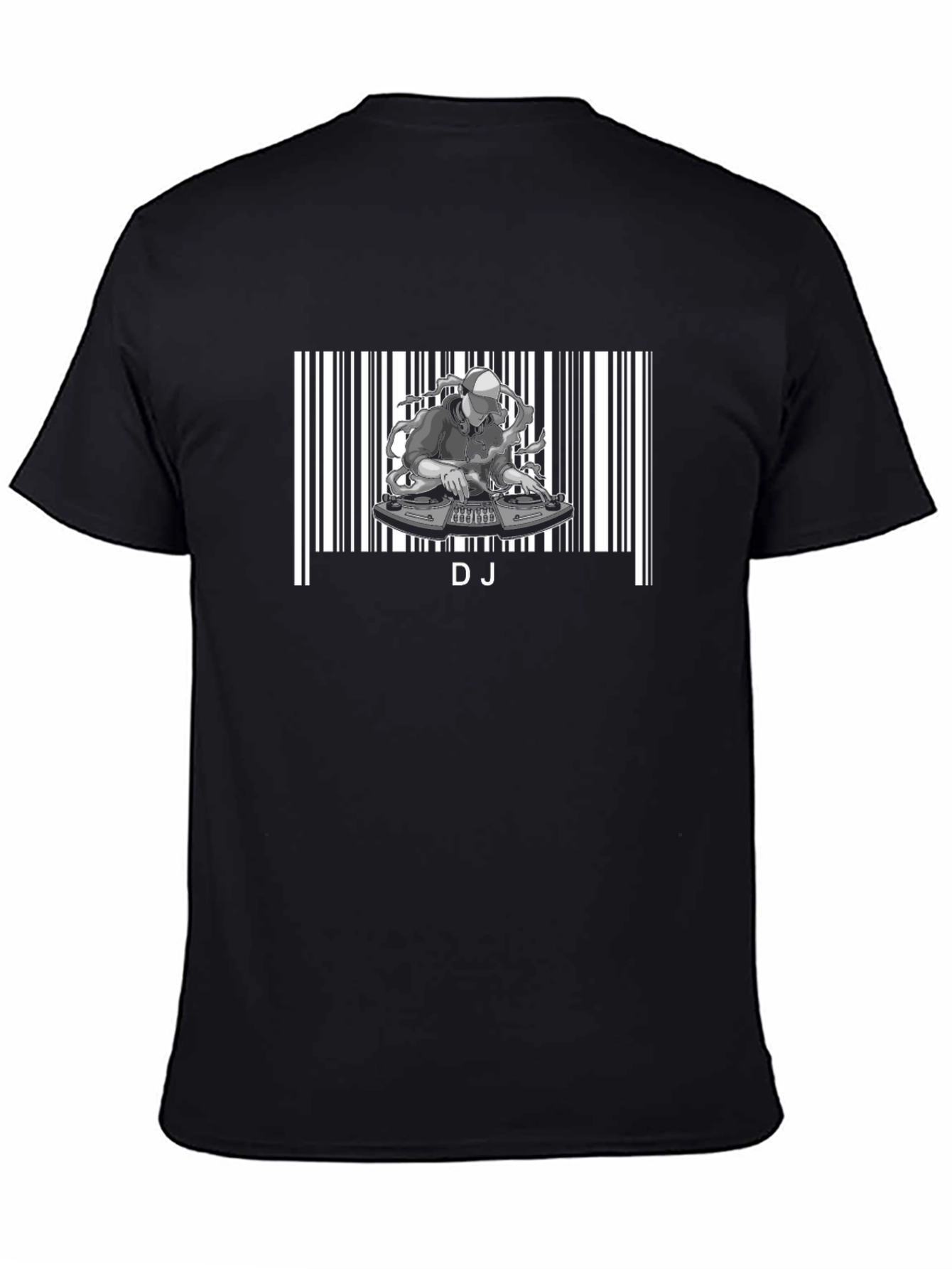 DJ Barcode Graphic Tee - Music Lovers T-Shirt