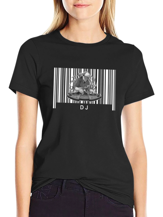 DJ Barcode Graphic Tee - Music Lovers T-Shirt