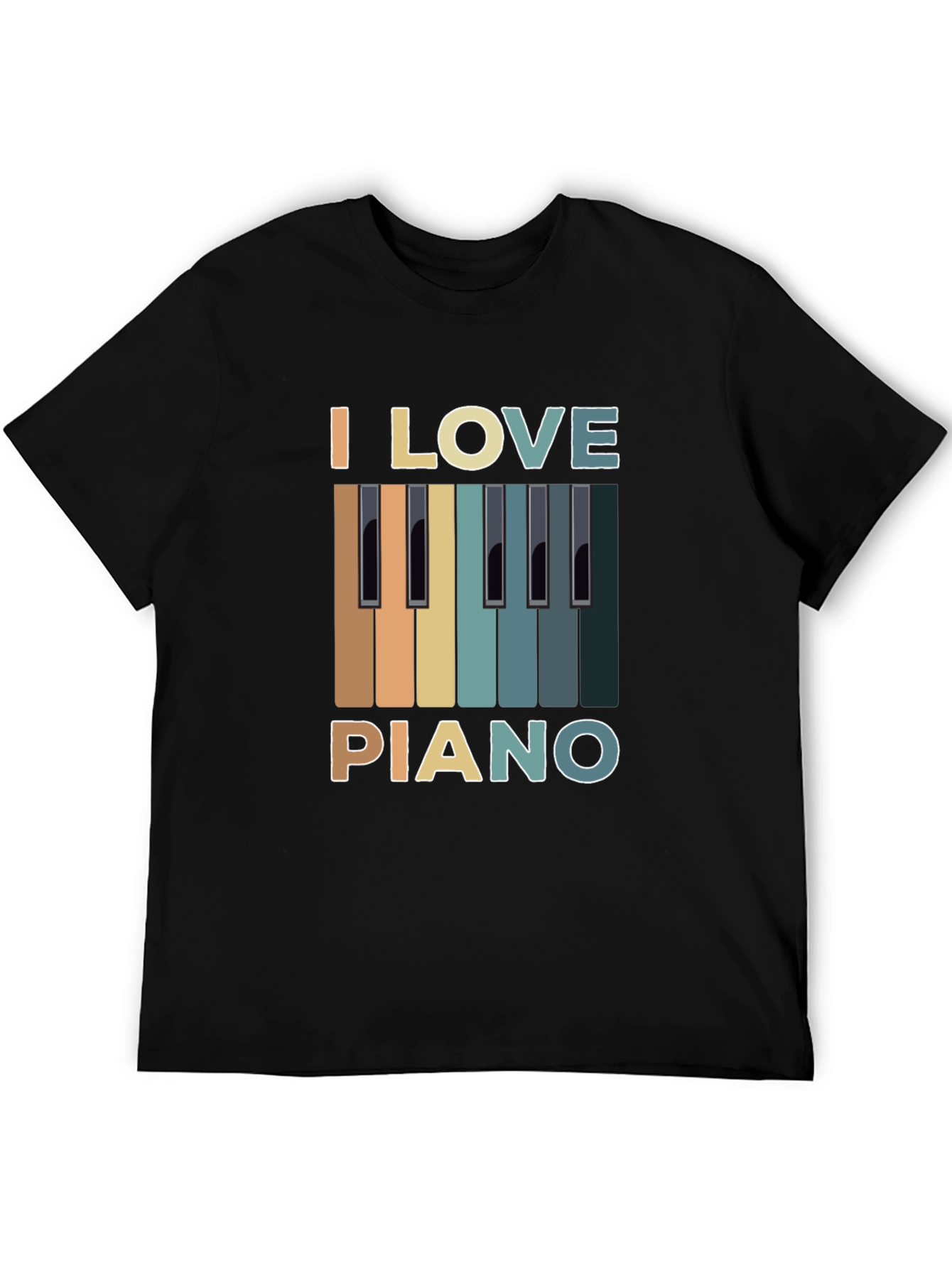 I Love Piano Graphic T-Shirt - Music Lover Tee