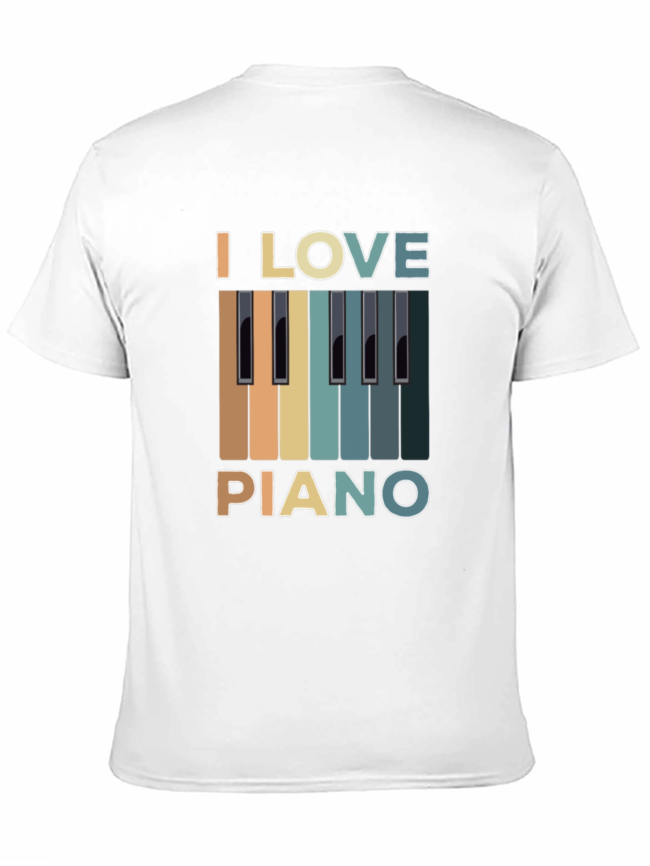 I Love Piano Graphic T-Shirt - Music Lover Tee
