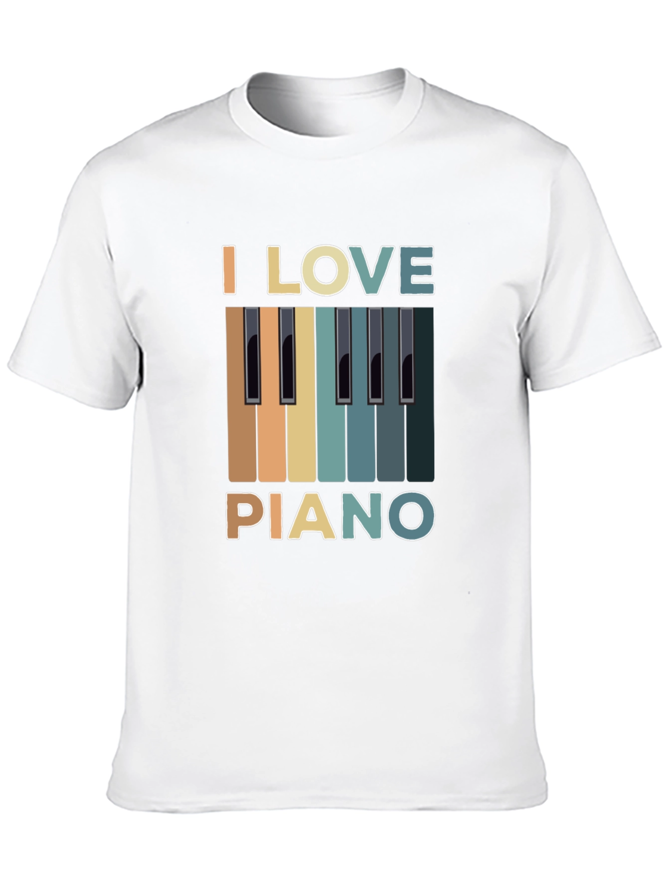 I Love Piano Graphic T-Shirt - Music Lover Tee