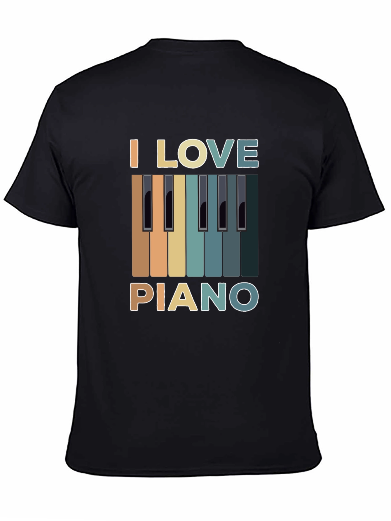 I Love Piano Graphic T-Shirt - Music Lover Tee