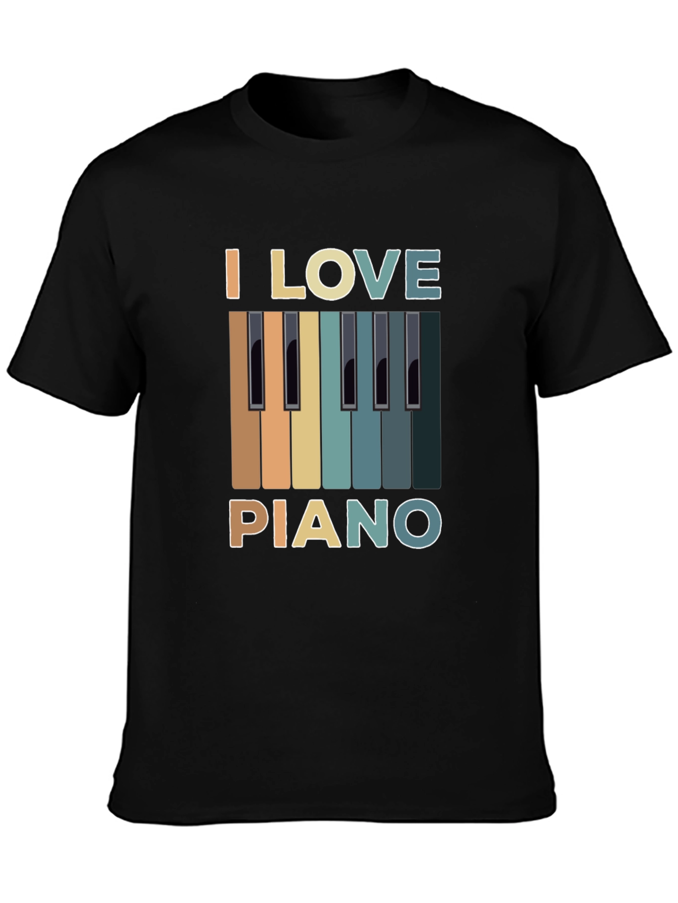 I Love Piano Graphic T-Shirt - Music Lover Tee