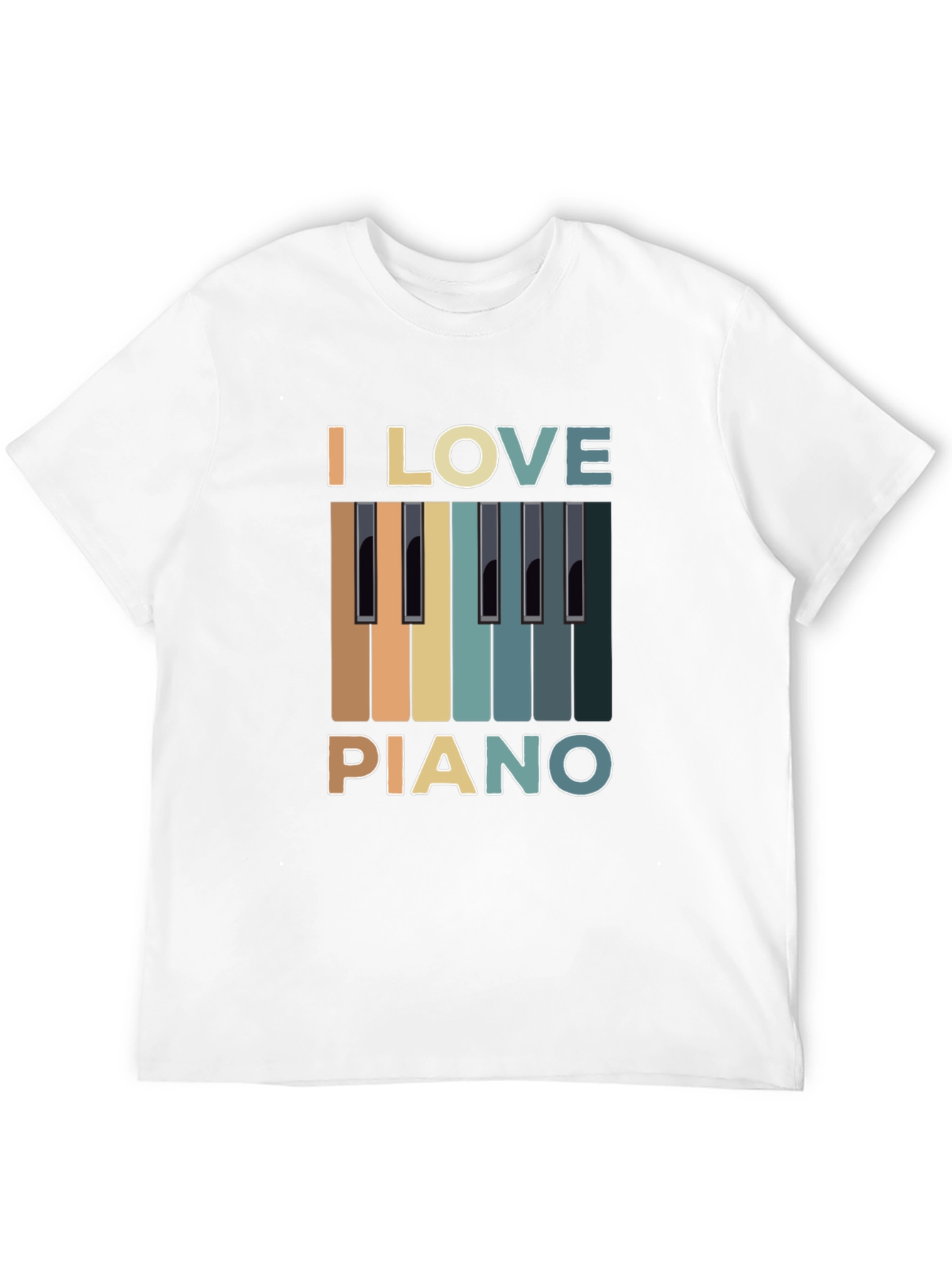 I Love Piano Graphic T-Shirt - Music Lover Tee