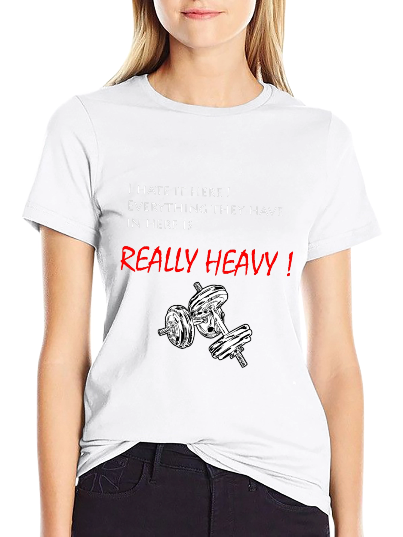 Funny Gym Workout T-Shirt - Really Heavy