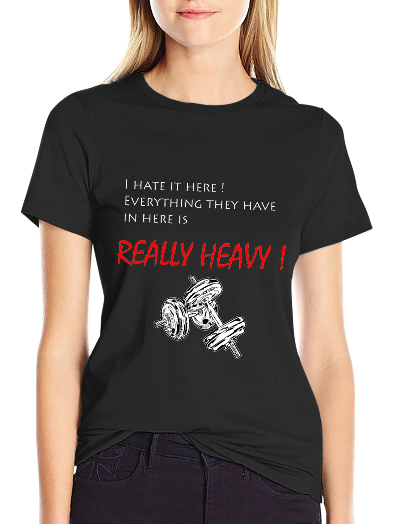 Funny Gym Workout T-Shirt - Really Heavy