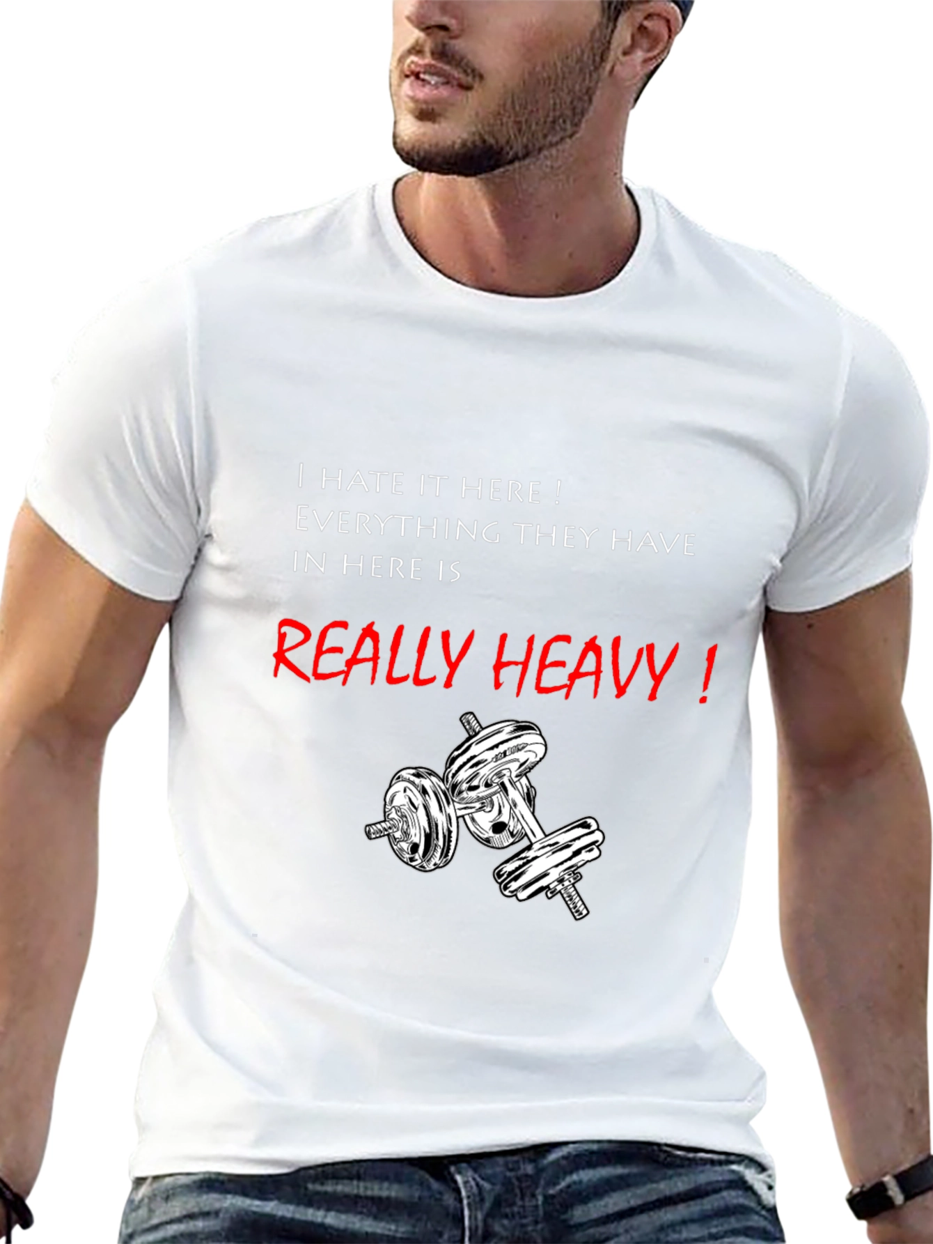 Funny Gym Workout T-Shirt - Really Heavy